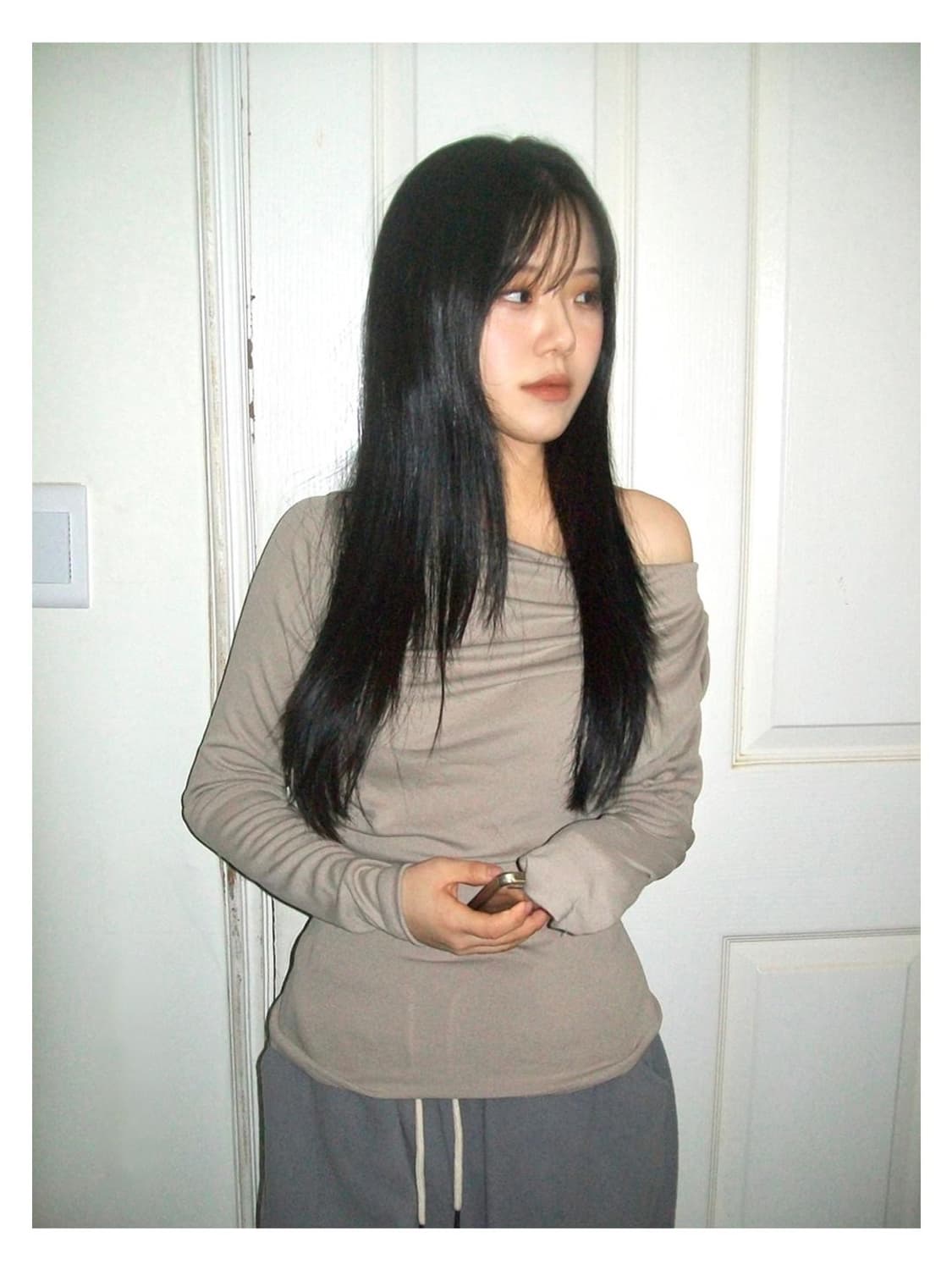 아워캐비넷 onde unbal tee 블랙 상품이미지1