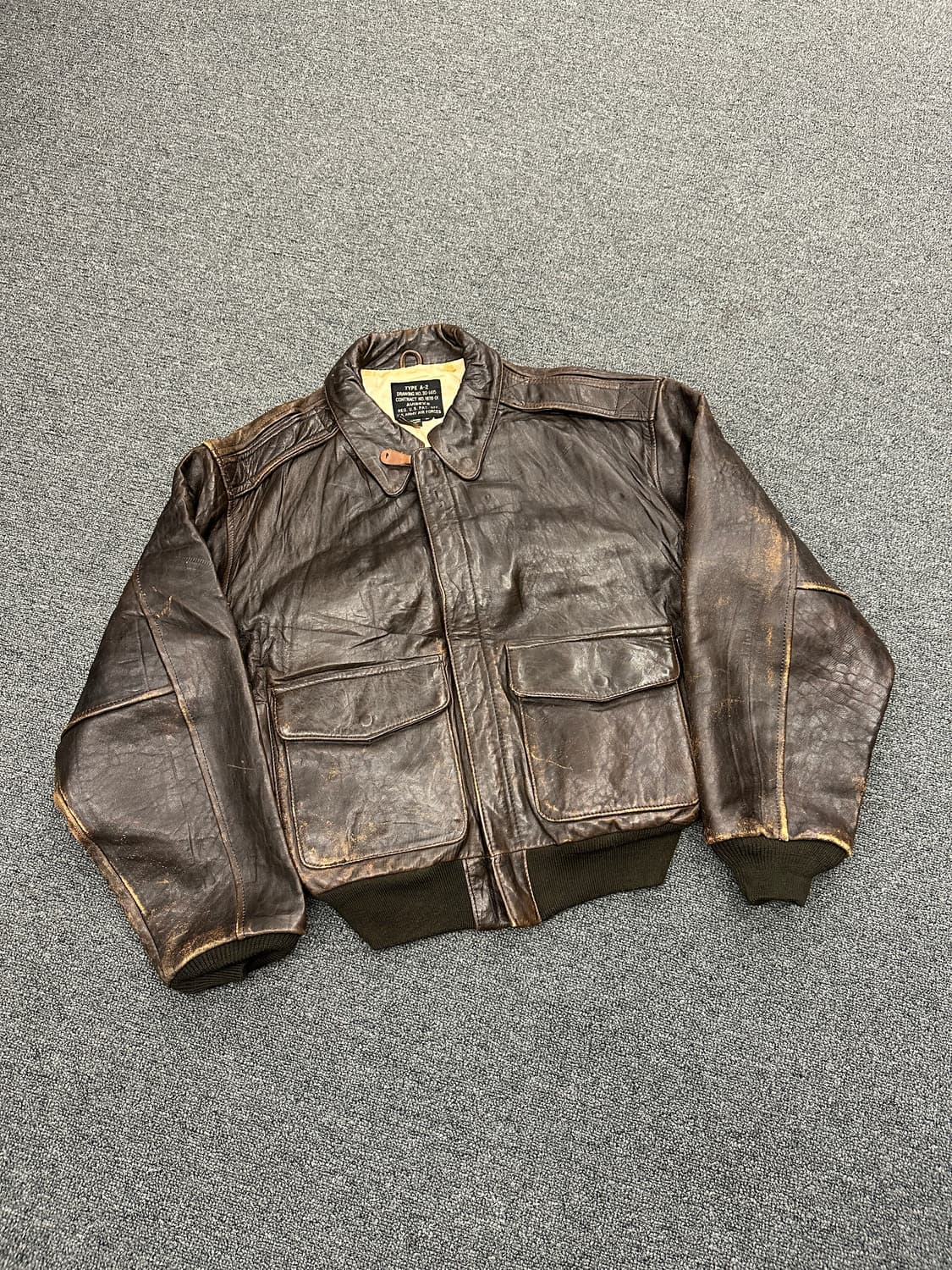 90‘s AVIREX TYPE A-2 레더자켓  상품이미지1