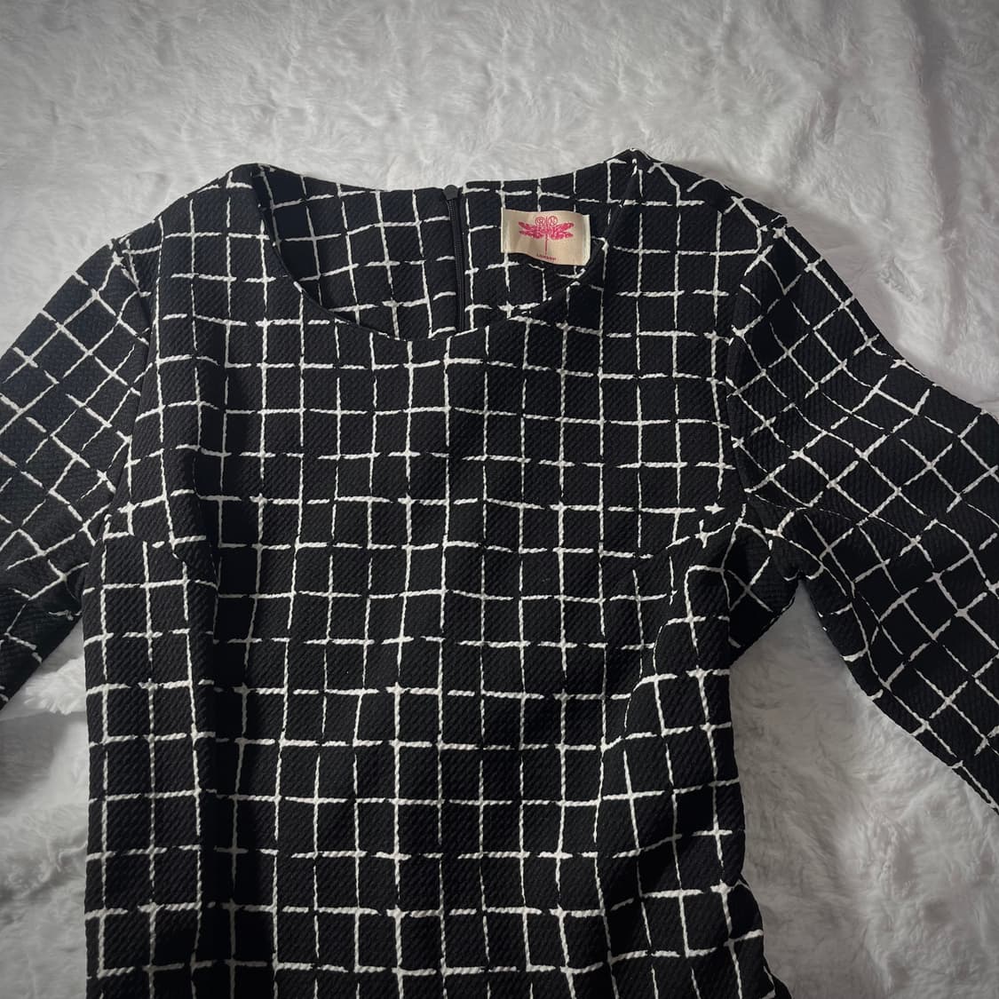 오네갸루 체크 원피스 상품이미지2