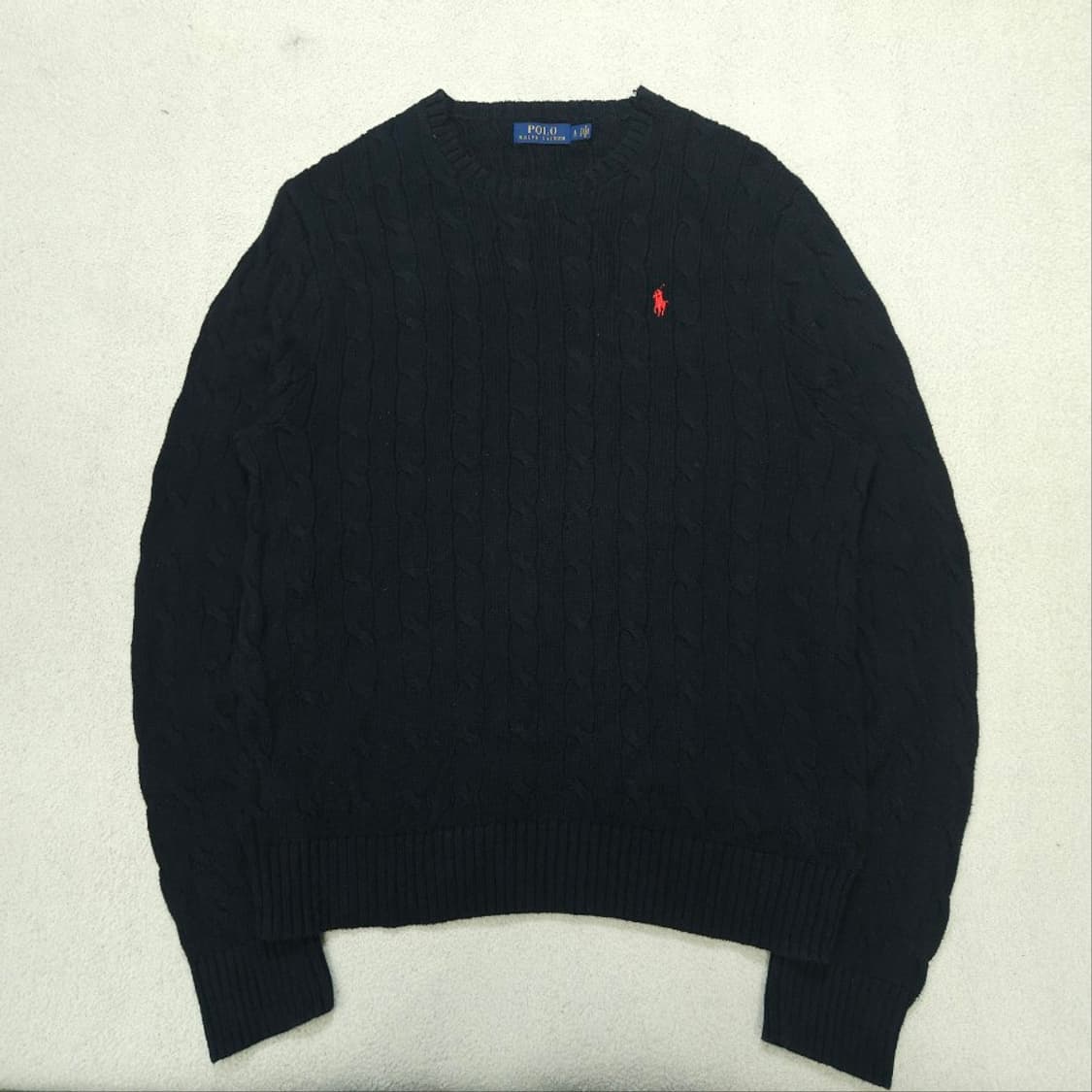 폴로 랄프 로렌 신형 케이블 니트 L 블랙 상품이미지1