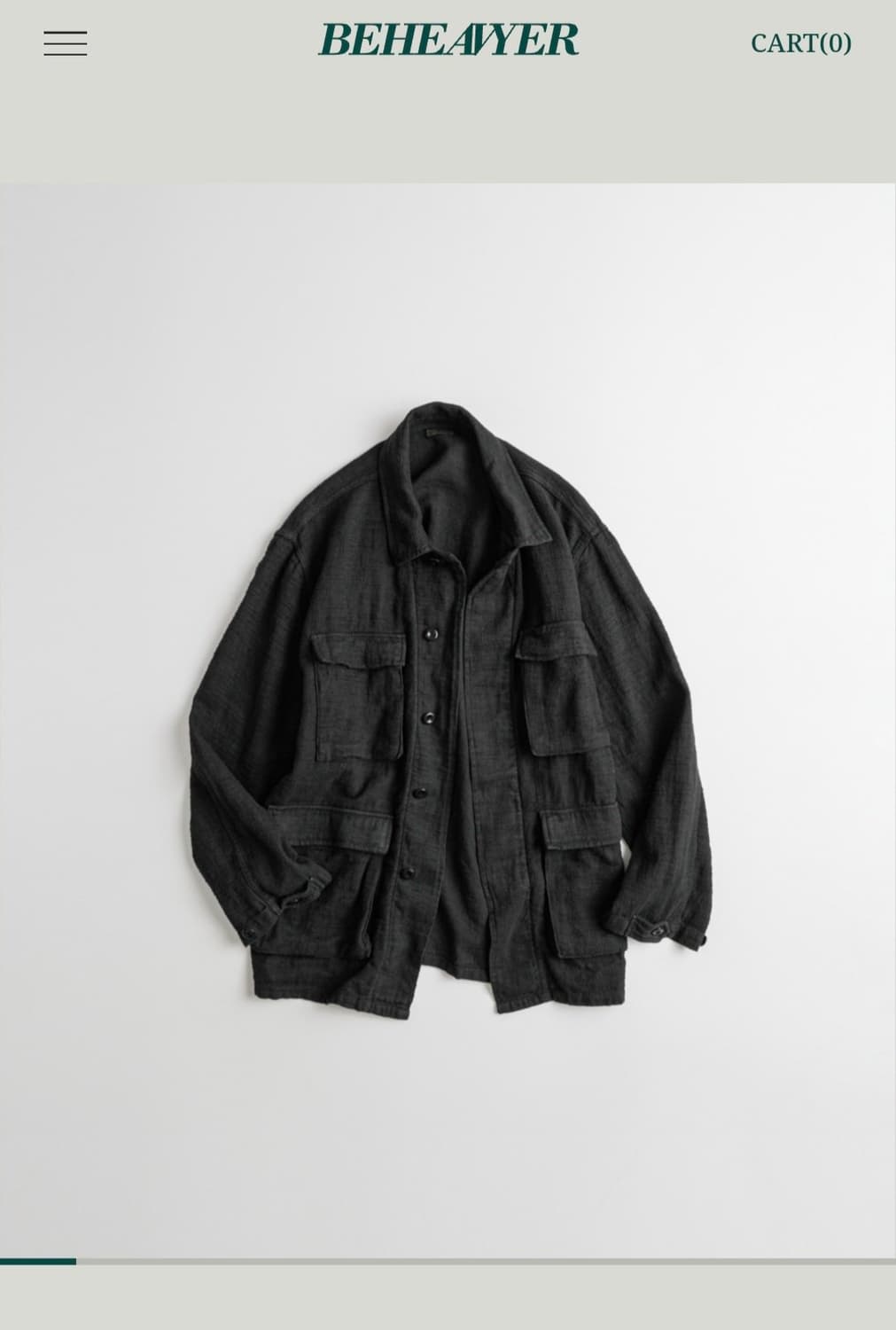비헤비어, DYED SLUB R/C BDU Jacket, 4 상품이미지2