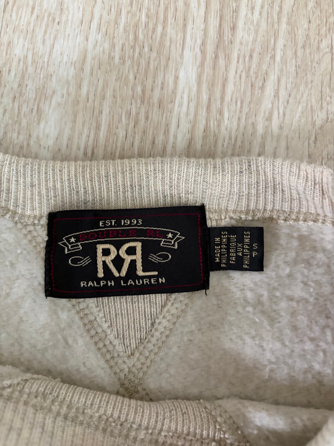 rrl 더블알엘 맨투맨 오트밀 s 상품이미지3