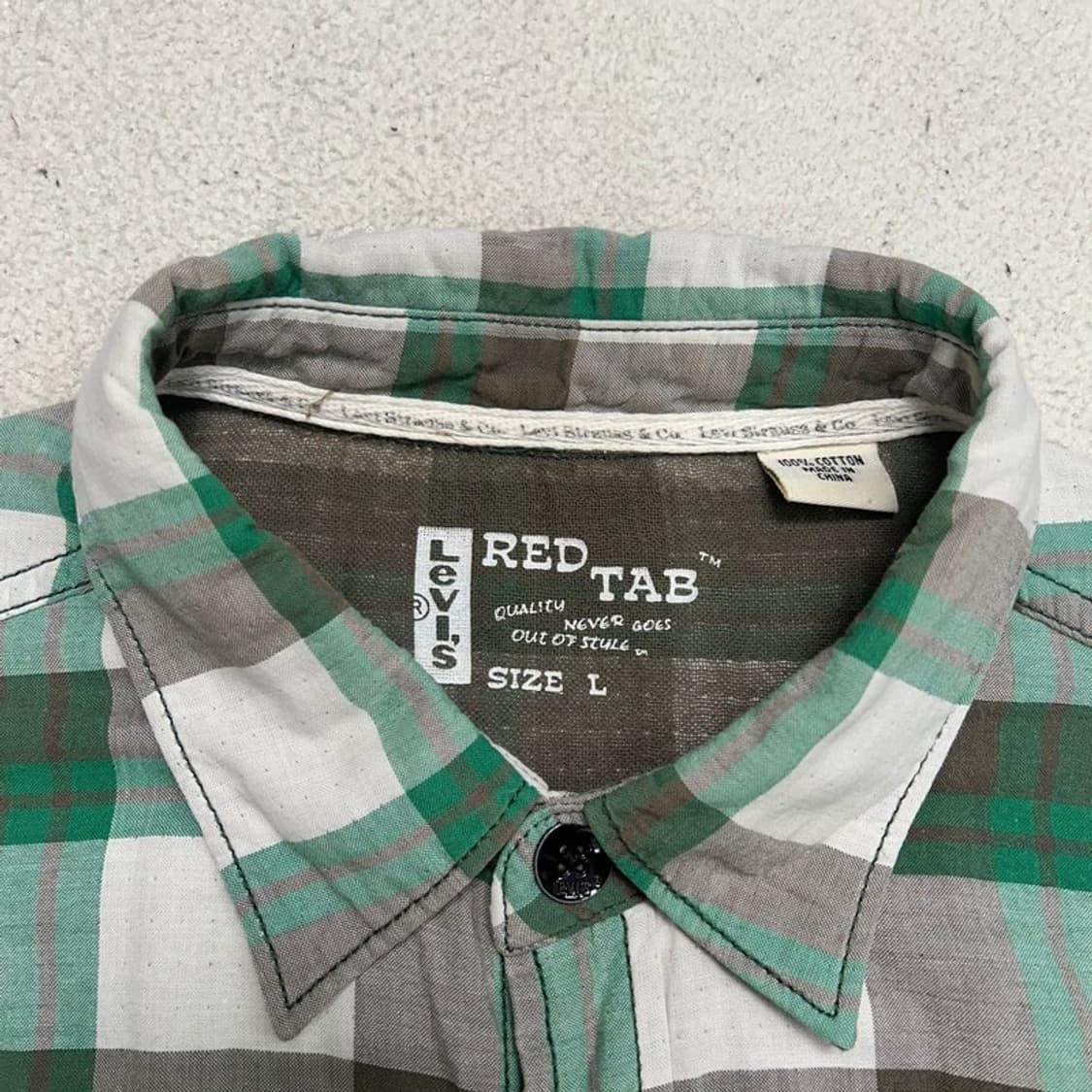 LEVI'S Red Tab 웨스턴 셔츠 그린 L 상품이미지3