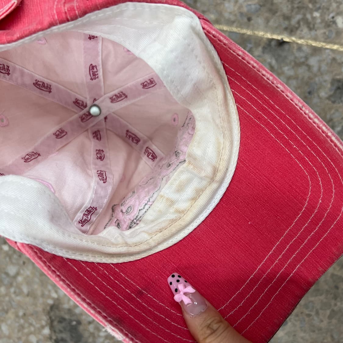 본더치 핑크 큐빅 볼캡 상품이미지4