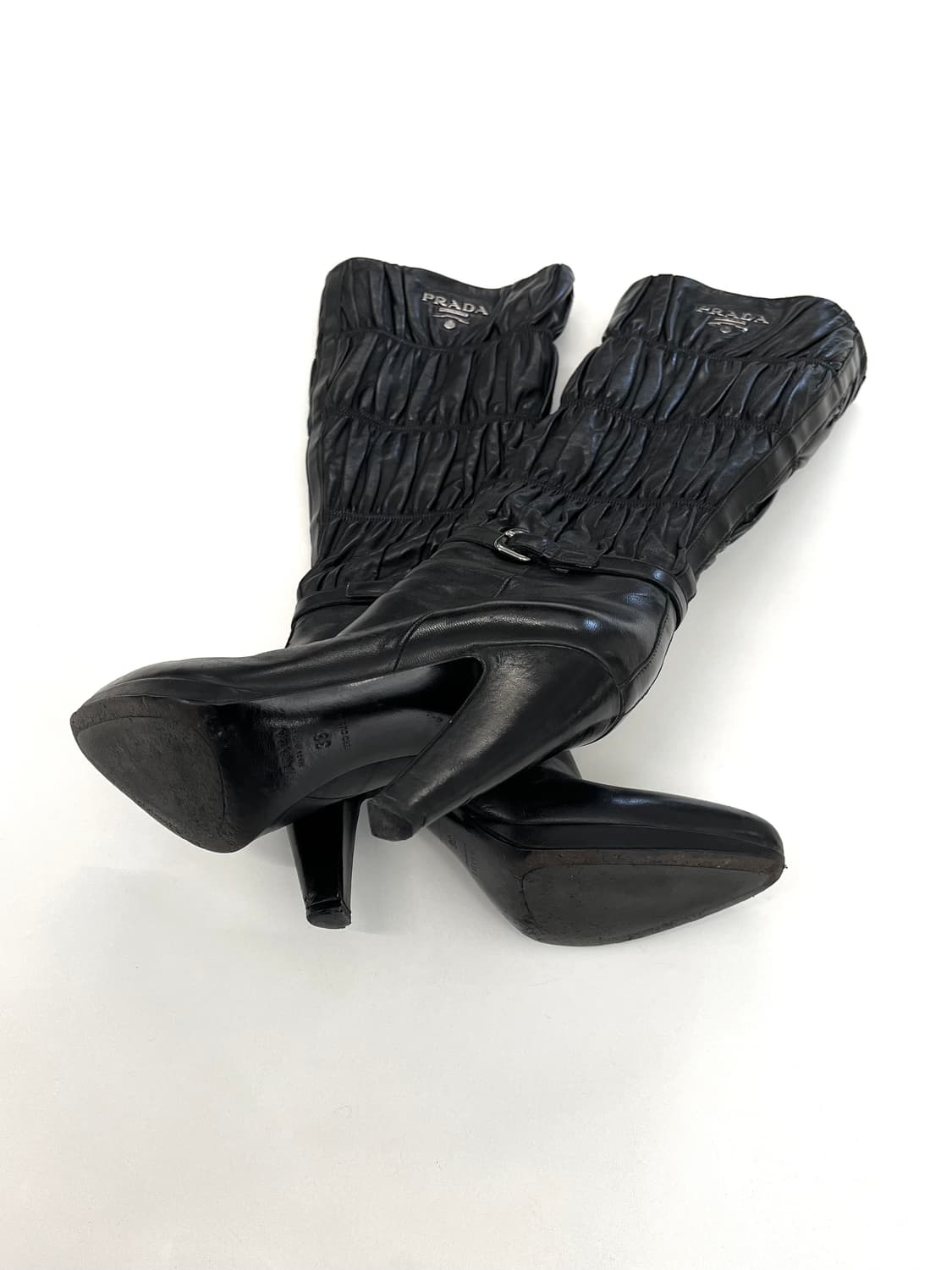 프라다 나파 레더 니하이 부츠 상품이미지10