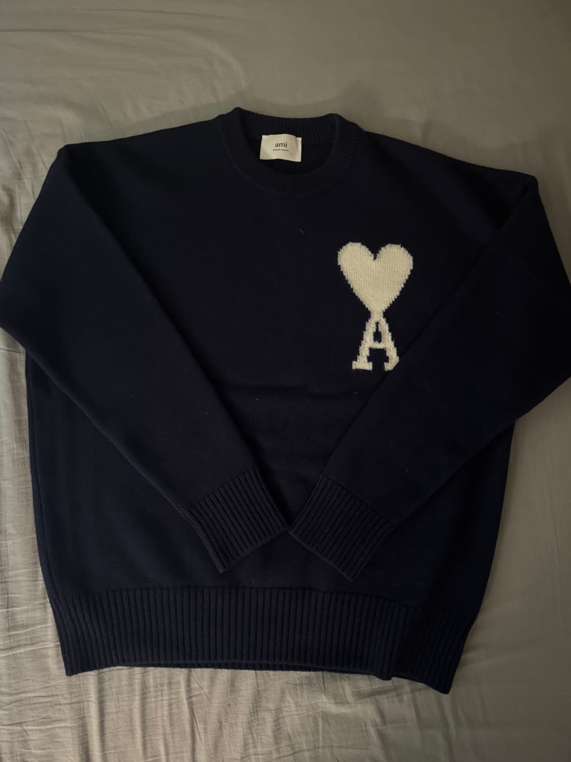 새상품급 아미 인타르시아 빅하트 니트 L(노틱블루) 상품이미지1