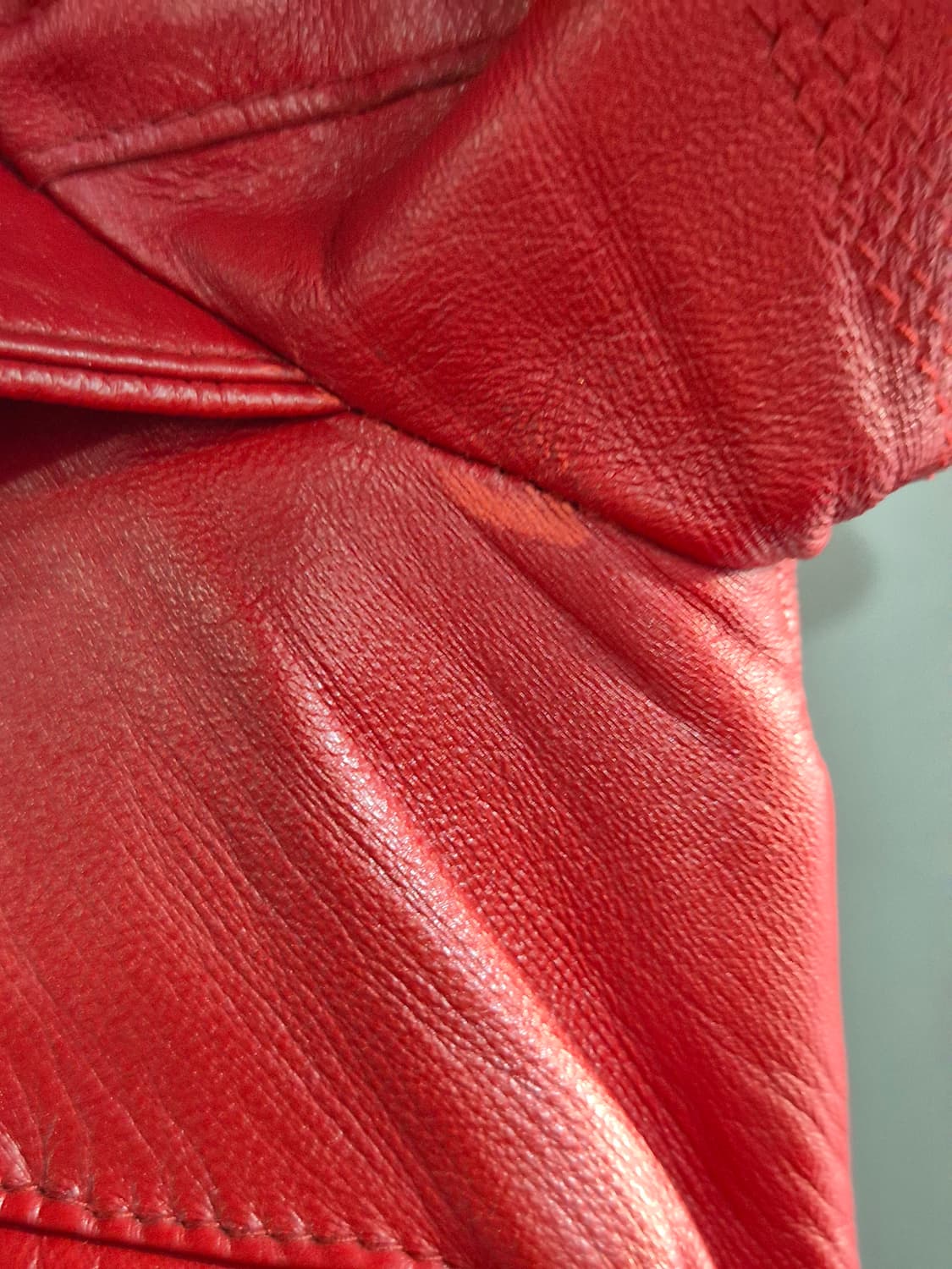 A6 빨간색 가죽 자켓 55 66 상품이미지9