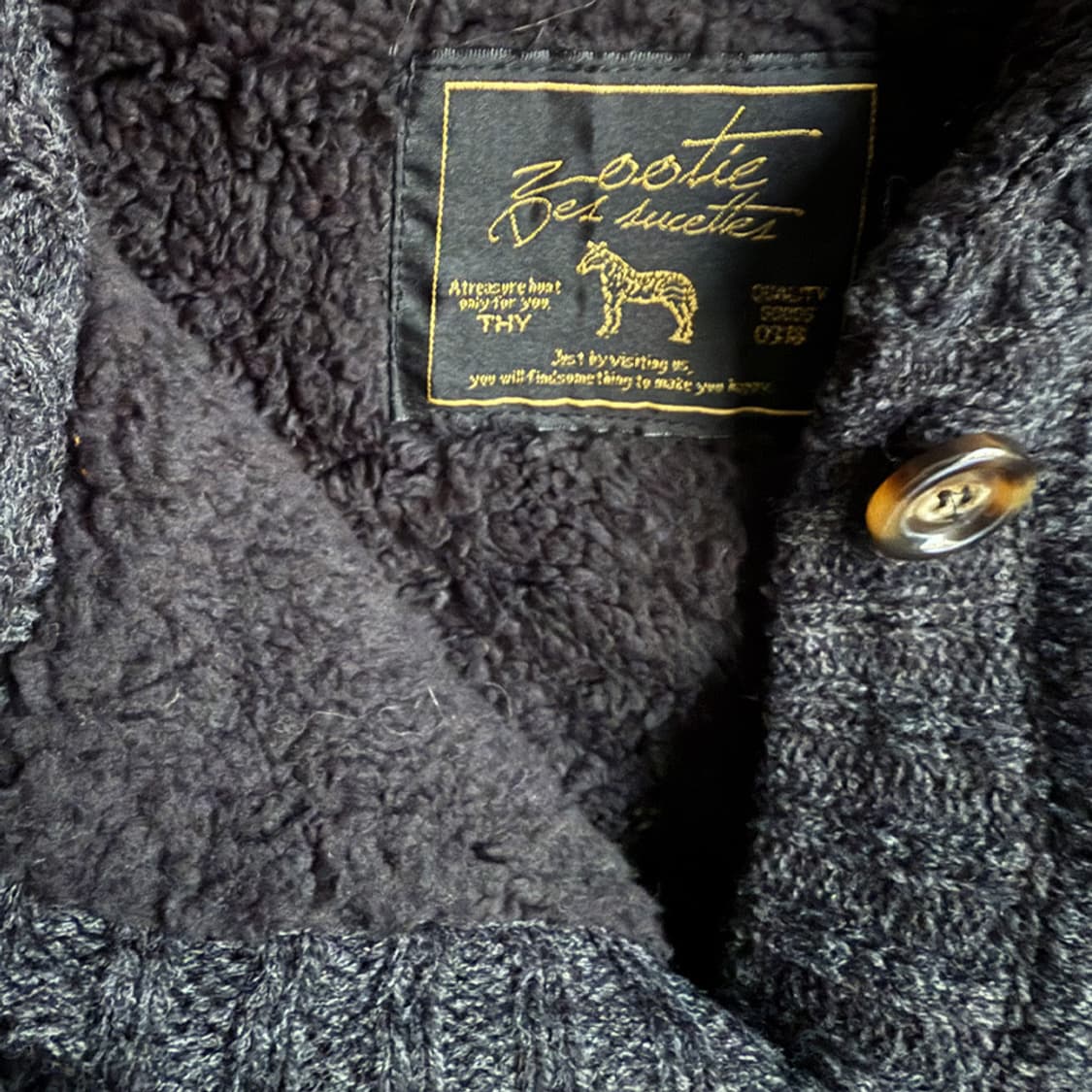 유키모리 퍼후드 케이블 가디건 상품이미지4