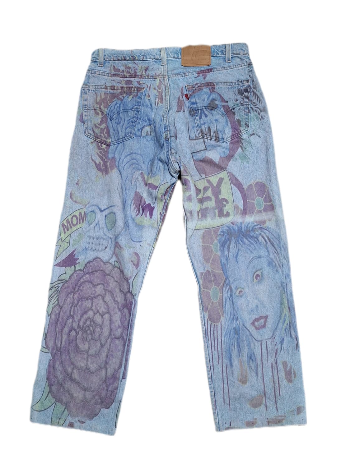 90s levis 리바이스 505 블랭크탭 오지오스본 프린티드 커스텀 상품이미지2