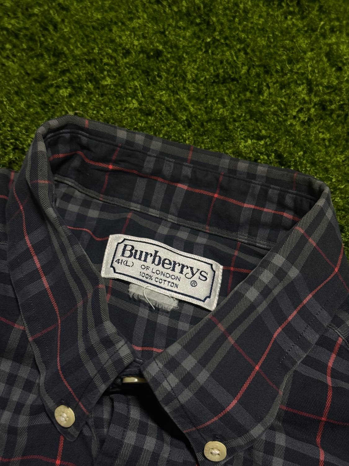 버버리 노바체크 셔츠 네이비 L 상품이미지2