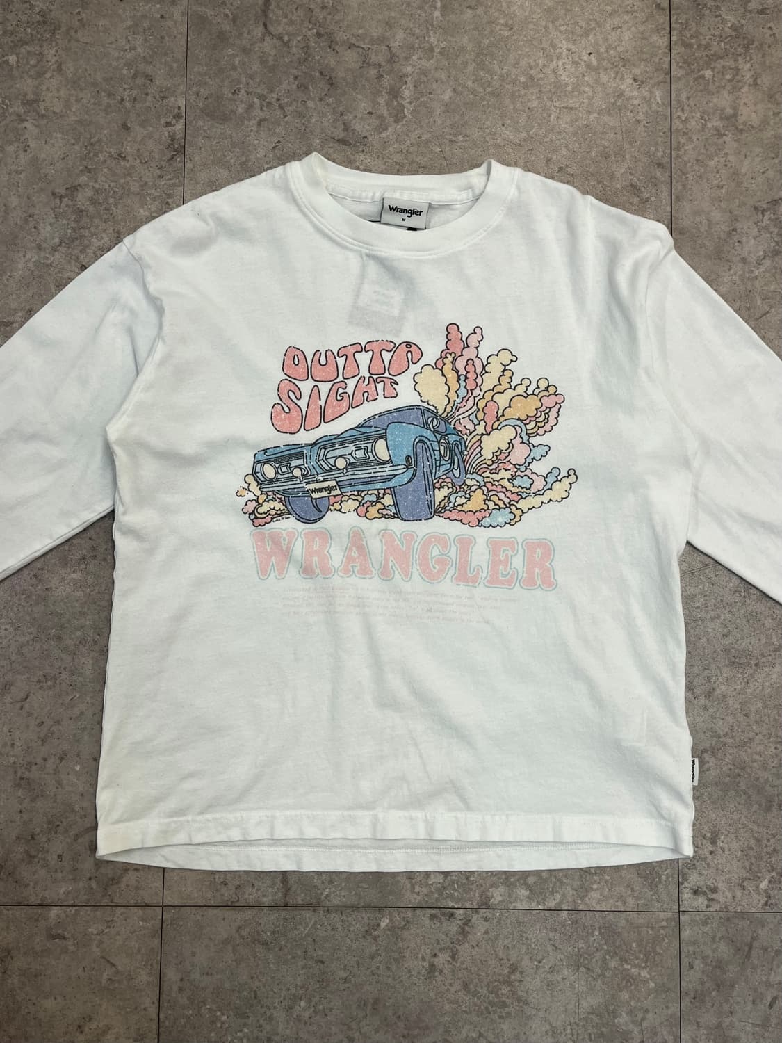 랭글러 프린팅 긴팔티 화이트 M #csz2431 상품이미지5