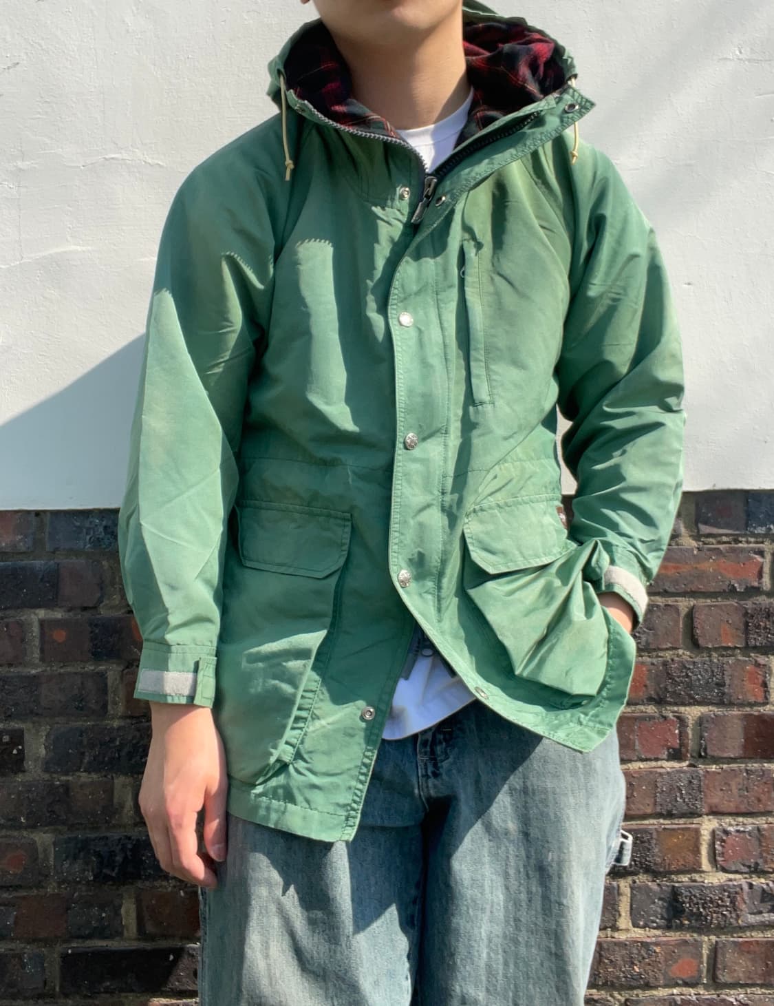 8~90s 노스페이스 나일론 체크 자켓 J0613 상품이미지1