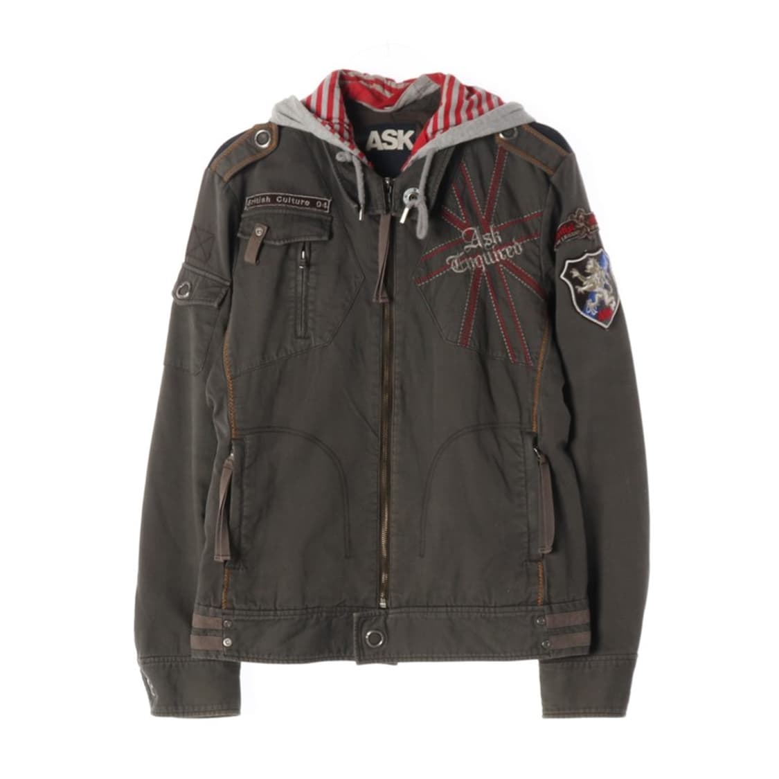 ASK 브리티시 유니언잭 빈티지 워시드 후드 자켓 M 상품이미지1