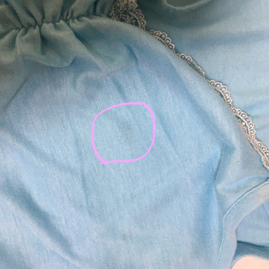 빈티지 블루 소다 레이스 슬리브리스 모리걸 헤이세이 하구미 상품이미지2