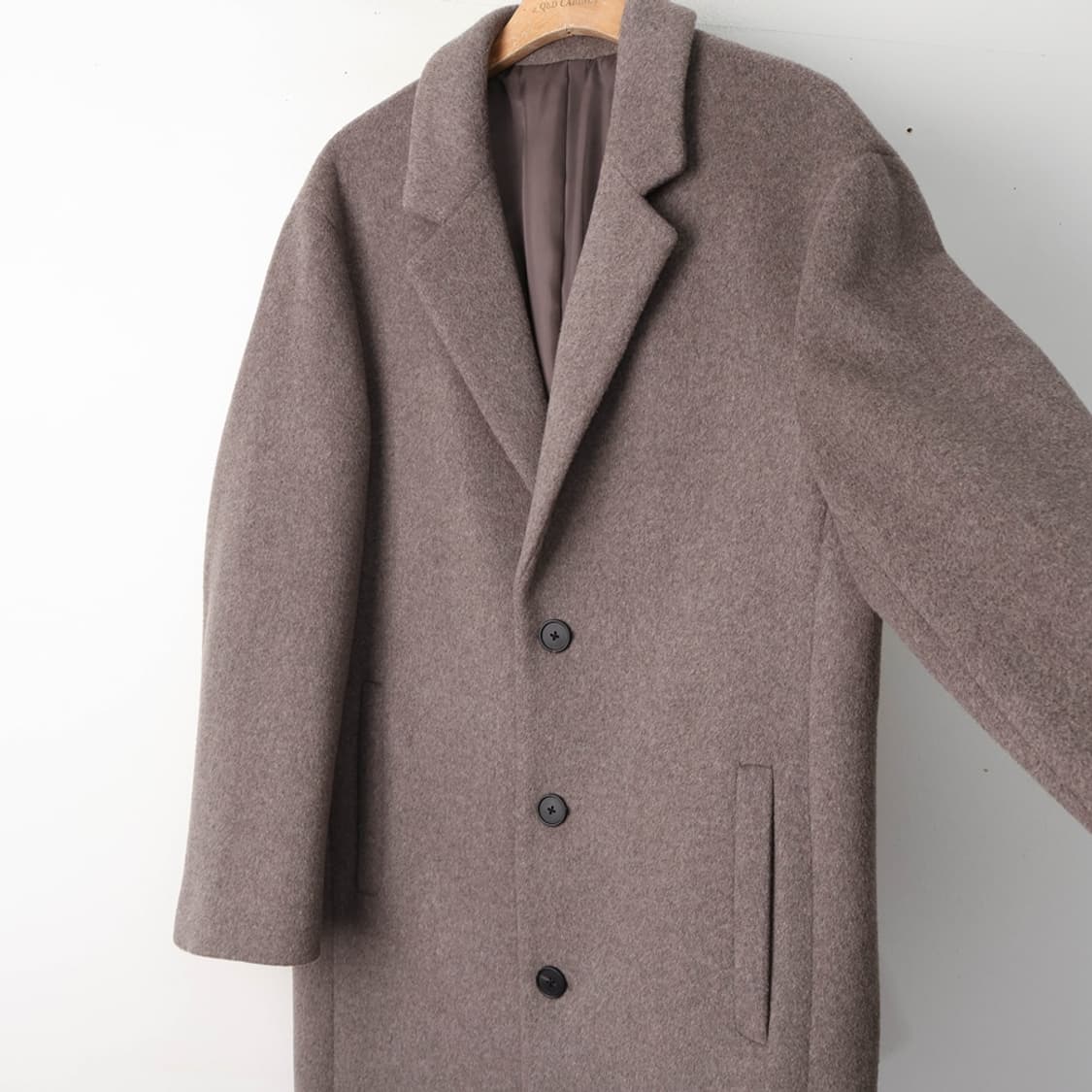 100/무신사스탠다드 캐시미어 블렌드 오버사이즈 싱글코트 상품이미지4