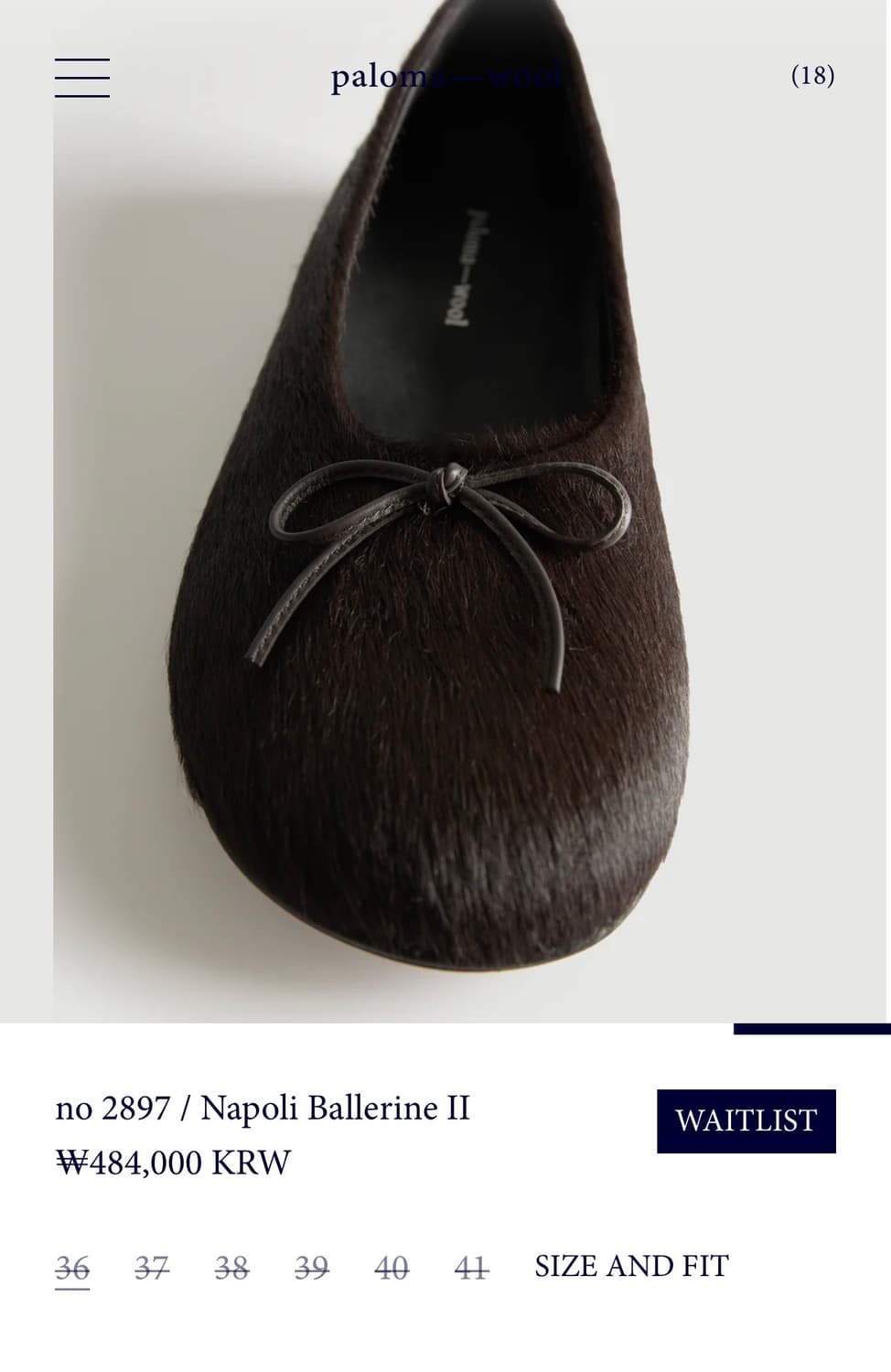 [36,37,38]팔로마울 Napoli Ballerine II 슈즈 상품이미지6