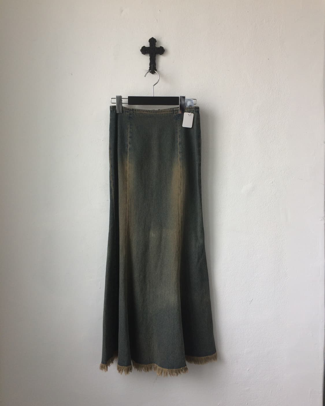 Fringe washing long skirt 상품이미지1