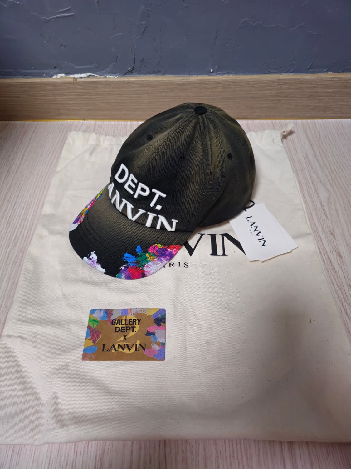 갤러리 디파트먼트 x 랑방 페인티드 캡 블랙 상품이미지2