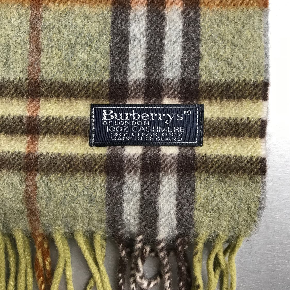 버버리 정품 캐시미어 머플러 그린 상품이미지3