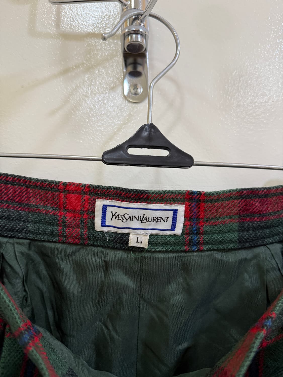입생로랑 체크 스커트 정품 상품이미지4
