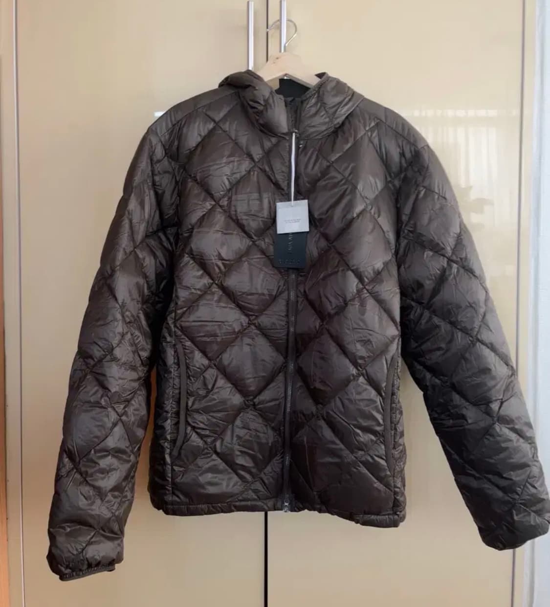 [XL]자라 에슬레틱 페더 다운 후드 점퍼 브라운 로아맛 상품이미지3