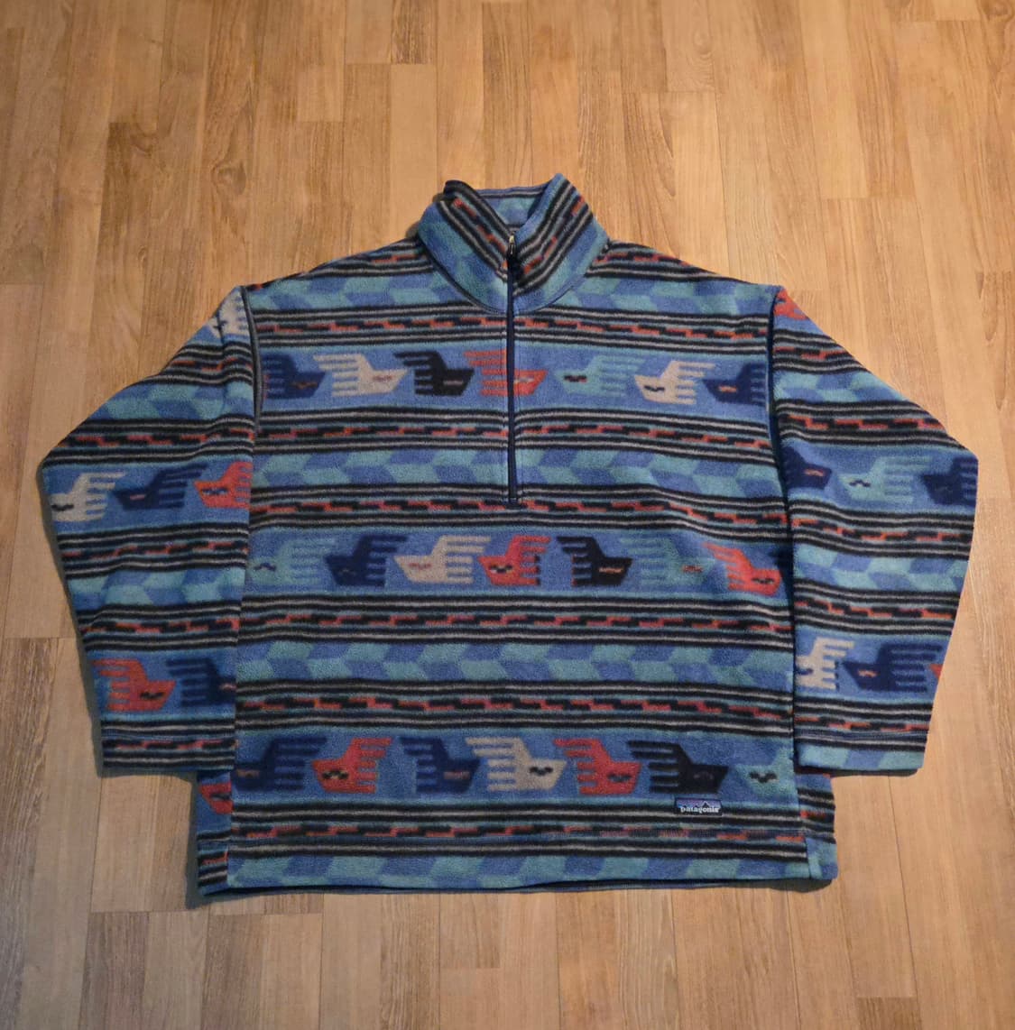 (XL)Rare파타고니아 Usa 블루 아나톨리아 패턴 신칠라 플리스 상품이미지1