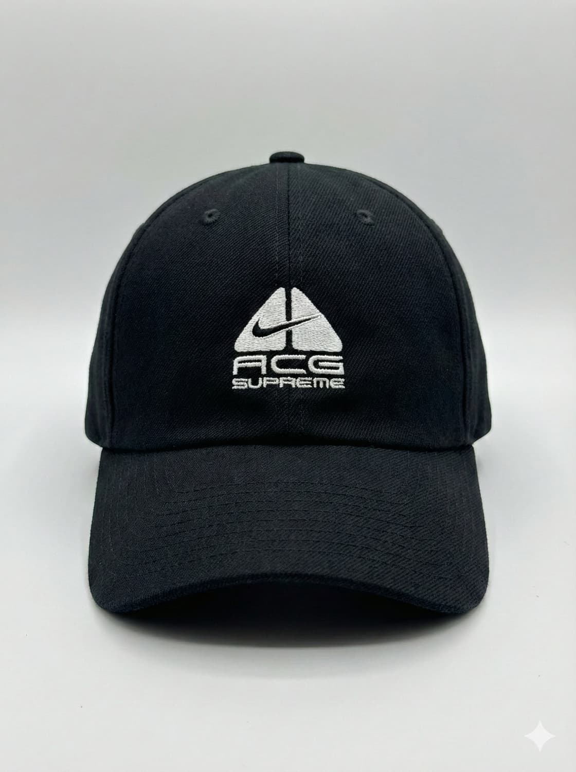 슈프림 x 나이키 ACG 데님 6패널 볼캡 블랙 상품이미지1