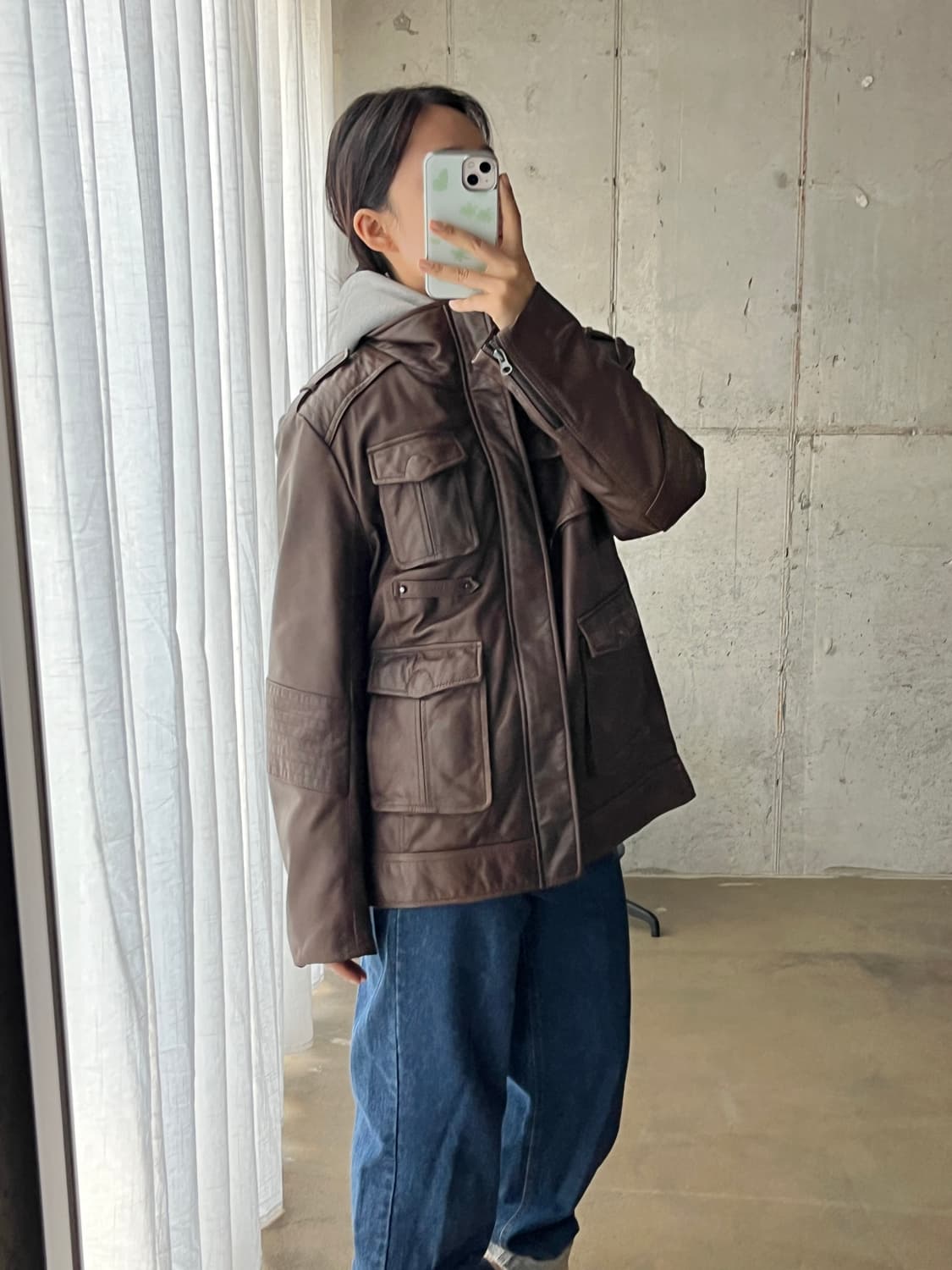 Beyond Closet 양가죽 자켓 브라운 상품이미지1