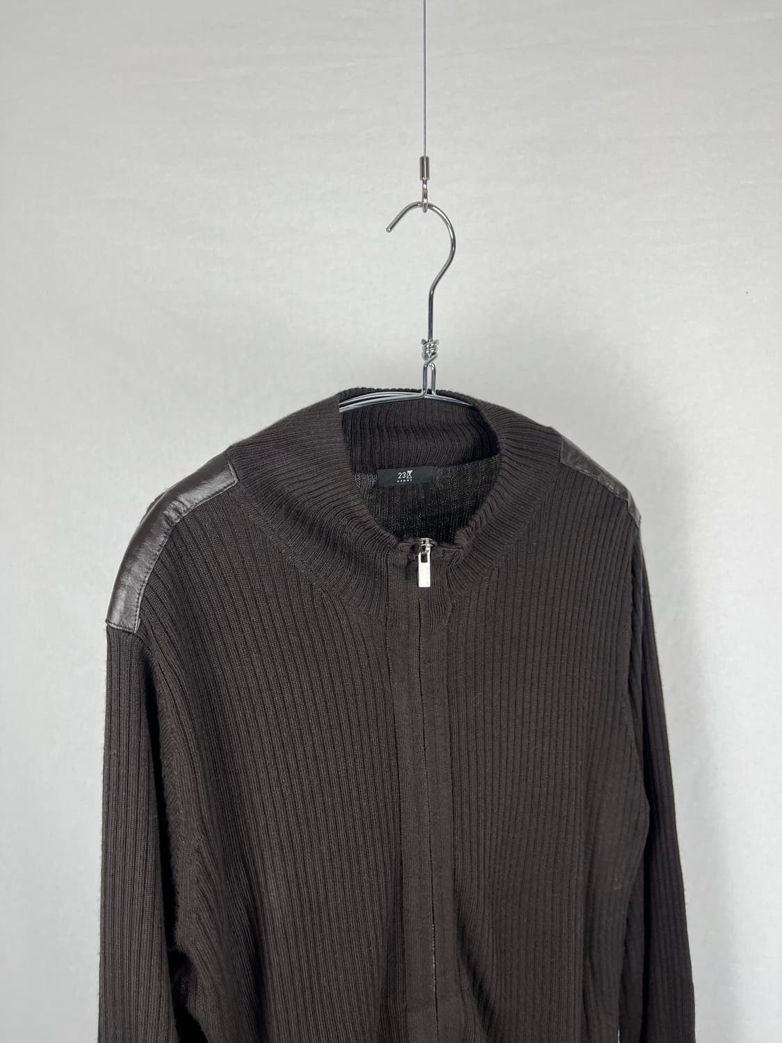 23 Homme 가죽패치 니트집업  상품이미지3