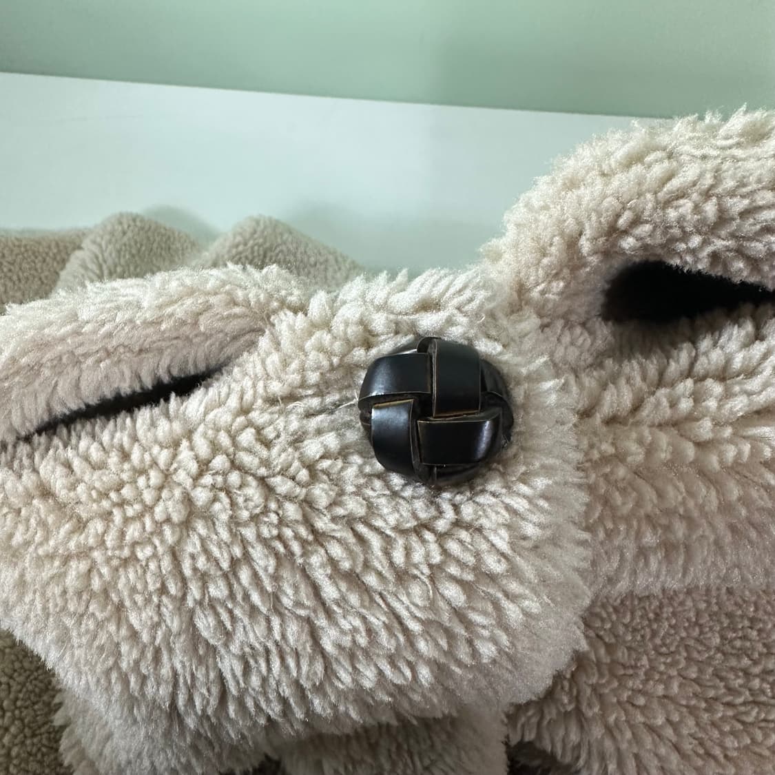 우먼S-M 자라우먼 라이트베이지 콩단추 카라넥 플리스자켓 상품이미지3