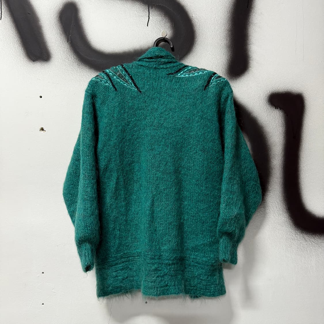 VTG 빈티지 오리엔탈 자수 디테일 울 혼방 롱 코트 틸 상품이미지2