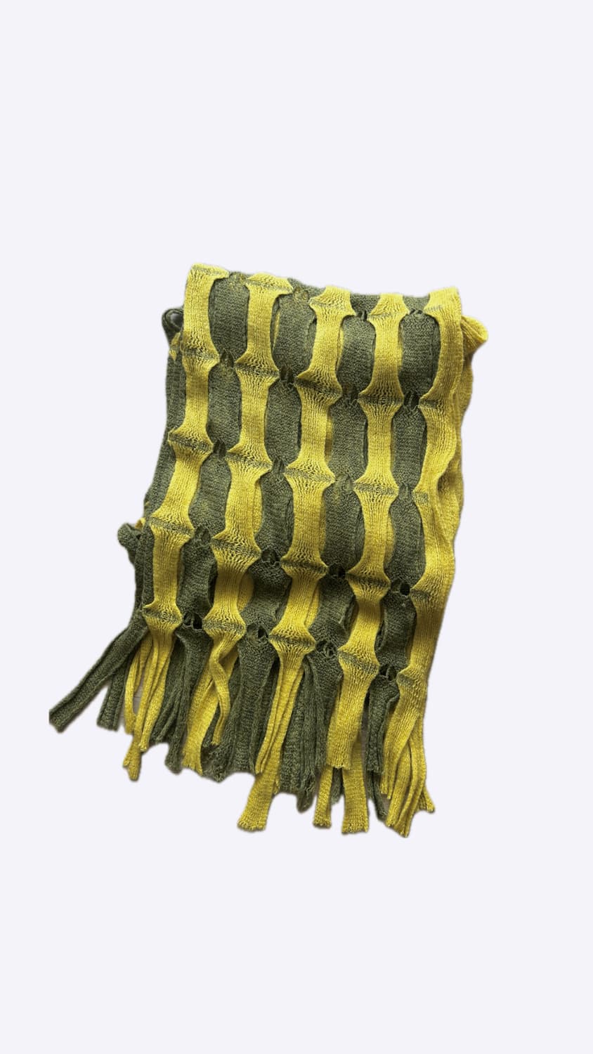 라임/올리브 빈티지 니트 머플러 상품이미지1
