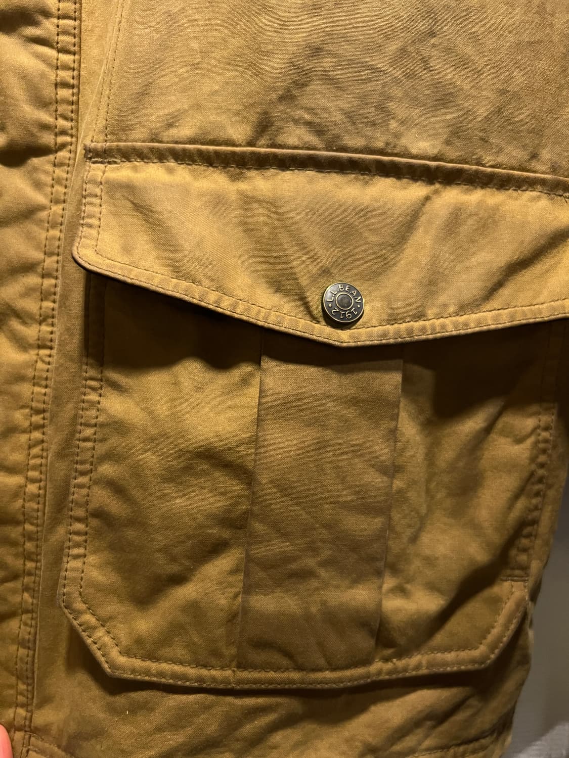 [L]L.L.Bean 엘엘빈 체크 라이닝 브라운 왁스 헌팅자켓 상품이미지3
