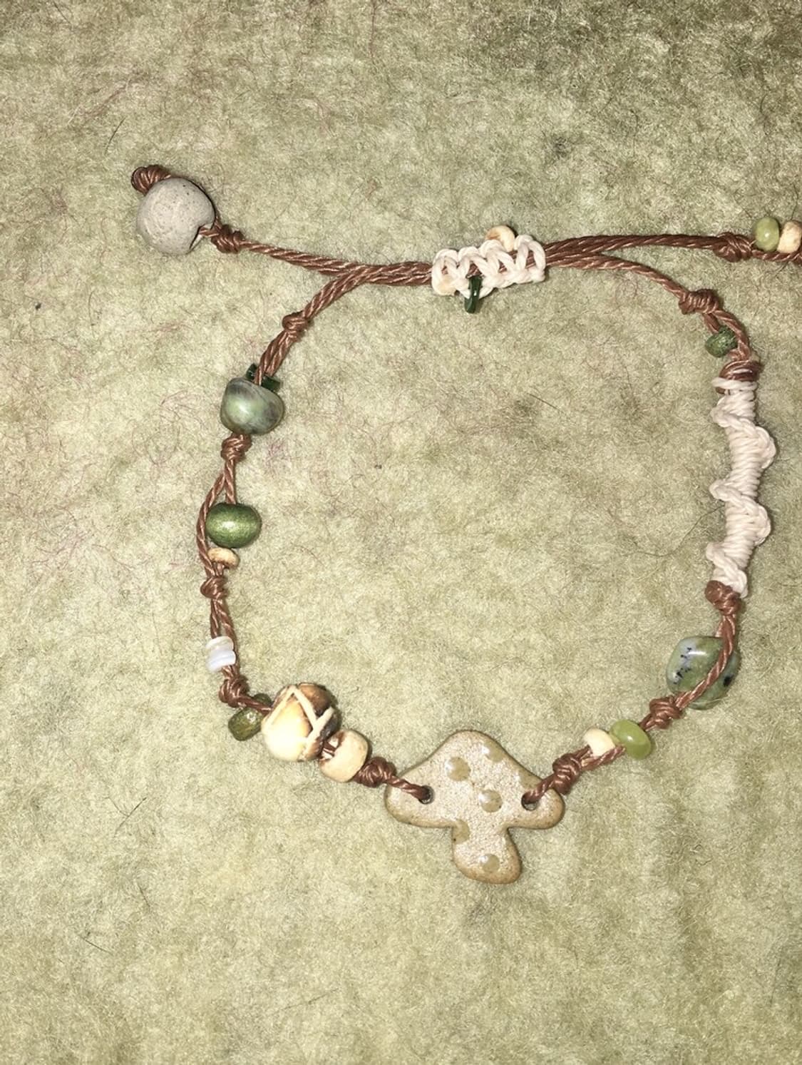 mushroom dot bracelet 🍄( khaki ) 상품이미지4