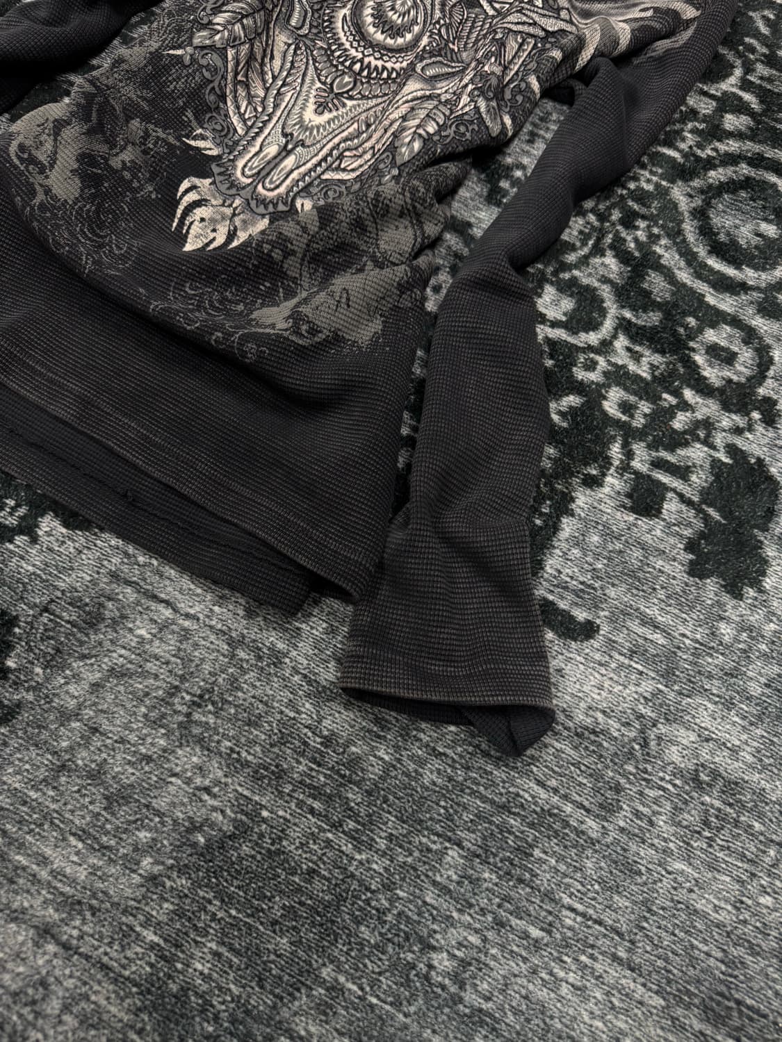 Prepotente 00s y2k baphomet ribbed cut s 상품이미지5
