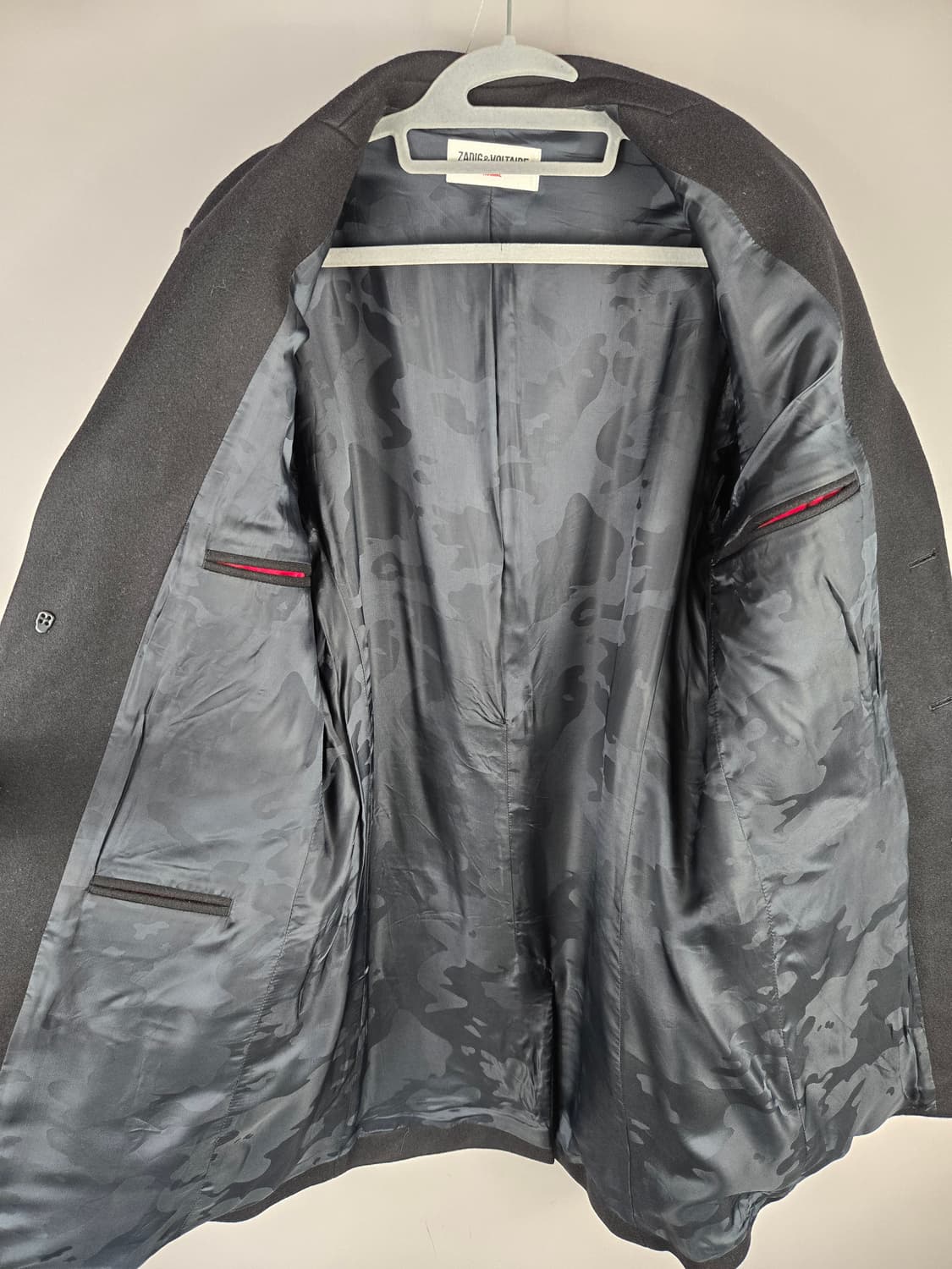 [무료배송]쟈딕앤볼테르 옴므 M 남성 울 혼방 3버튼 싱글 코트 블랙 상품이미지8