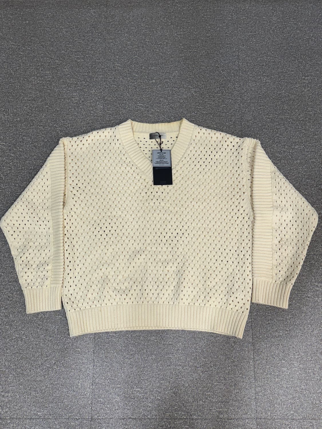 메종미네드 펀칭 니트 아이보리 L  상품이미지4