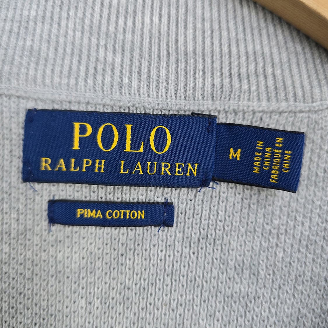 폴로 피마코튼 하프집업 니트 그레이 M 상품이미지6