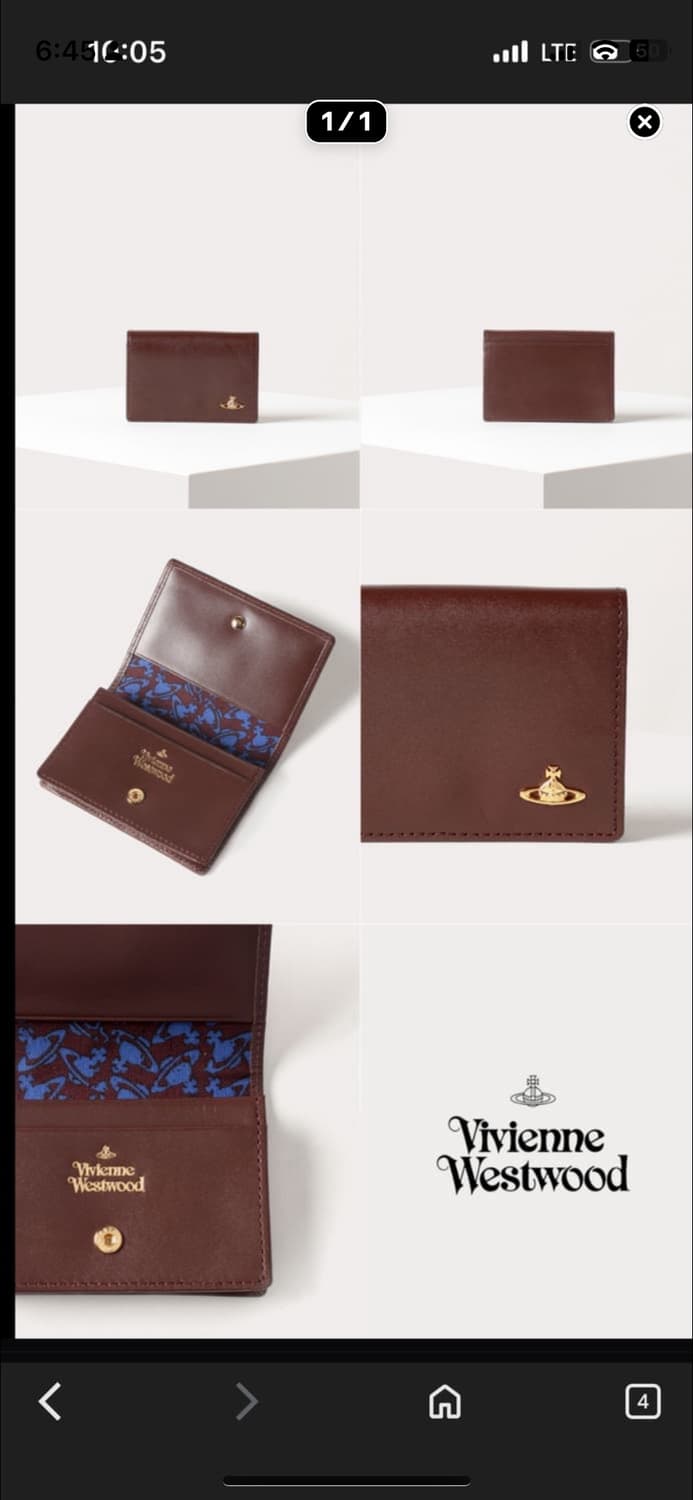 비비안 웨스트우드 워터 orb 브라운 지갑 상품이미지1