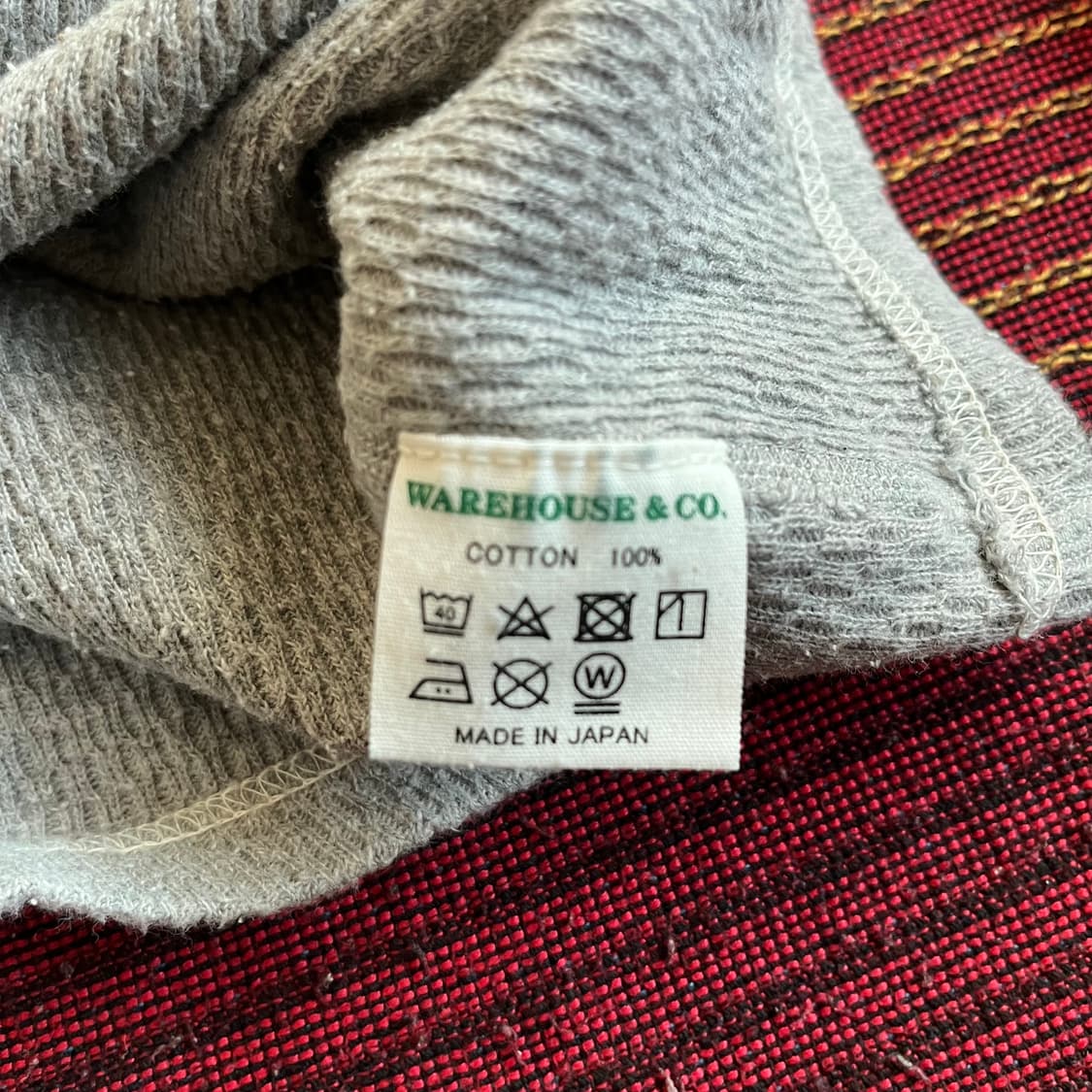 웨어하우스 헨리넥 써멀 와플 긴팔 롱슬리브 Warehouse 상품이미지5