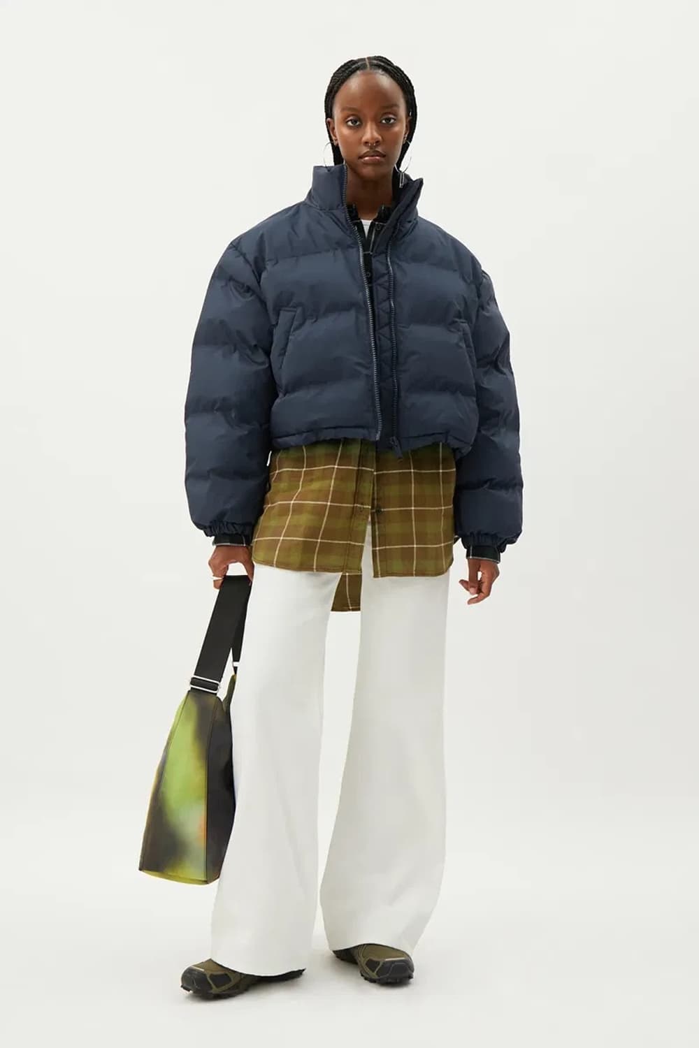 Weekday 위크데이 크롭 푸퍼재킷 네이비 (코디된셔츠증정) 상품이미지4