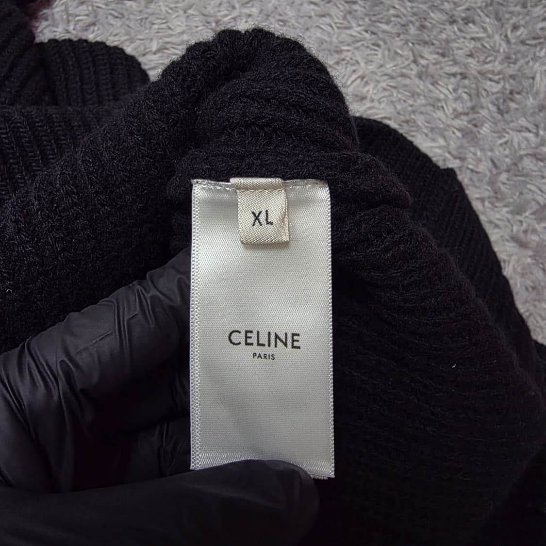 {클로젯}[XL]셀린느 체인로고 리브드 니트 후드티 상품이미지7