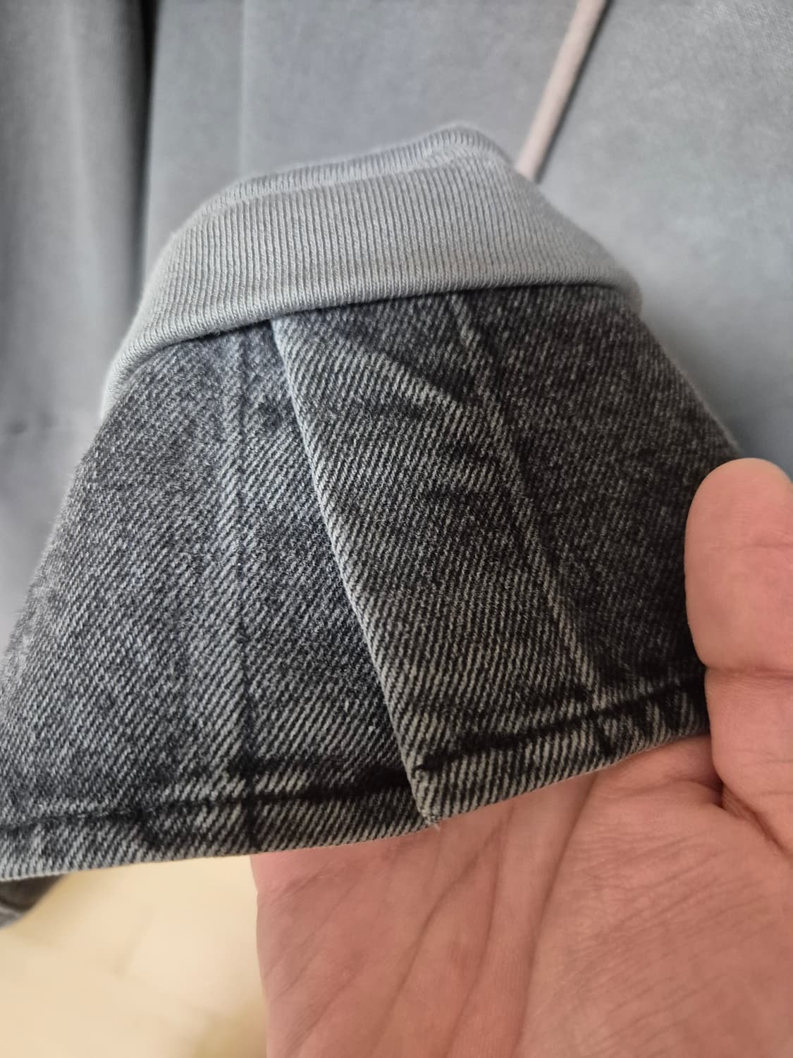 준지 흑청 레이어드 후드 M 상품이미지3