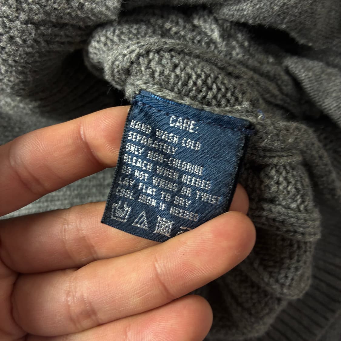 Polo  랄프로렌 스포츠 자수 코튼 그레이 꽈배기 니트집업 상품이미지6