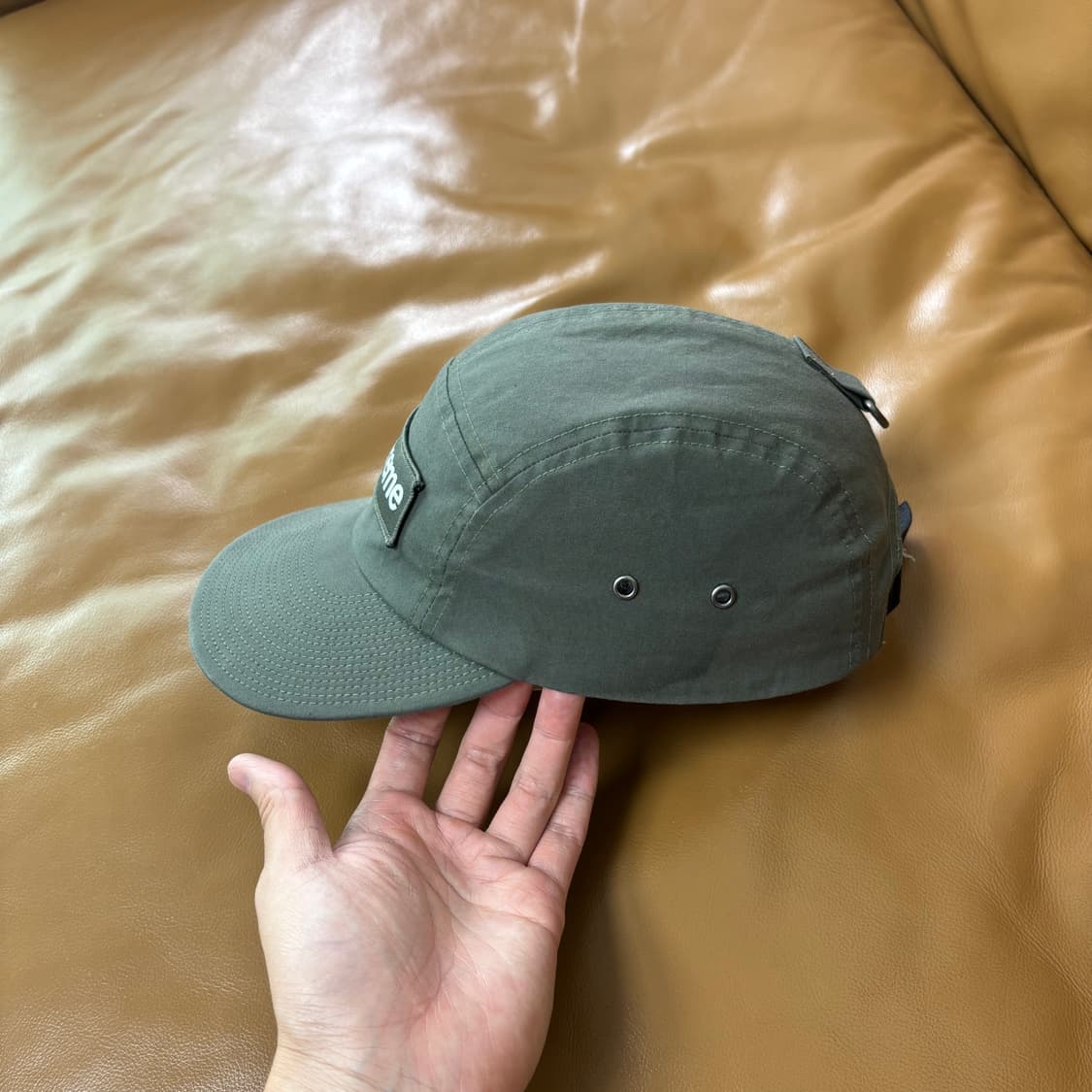 Supreme 슈프림 올리브 카키 캠프캡 모자 (Waxed Cotton) 상품이미지4