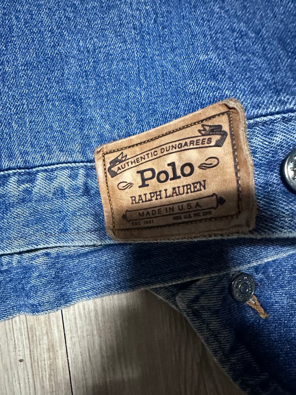 빈티지 폴로랄프로렌 90s 덩가리 데님 자켓 XL 상품이미지4