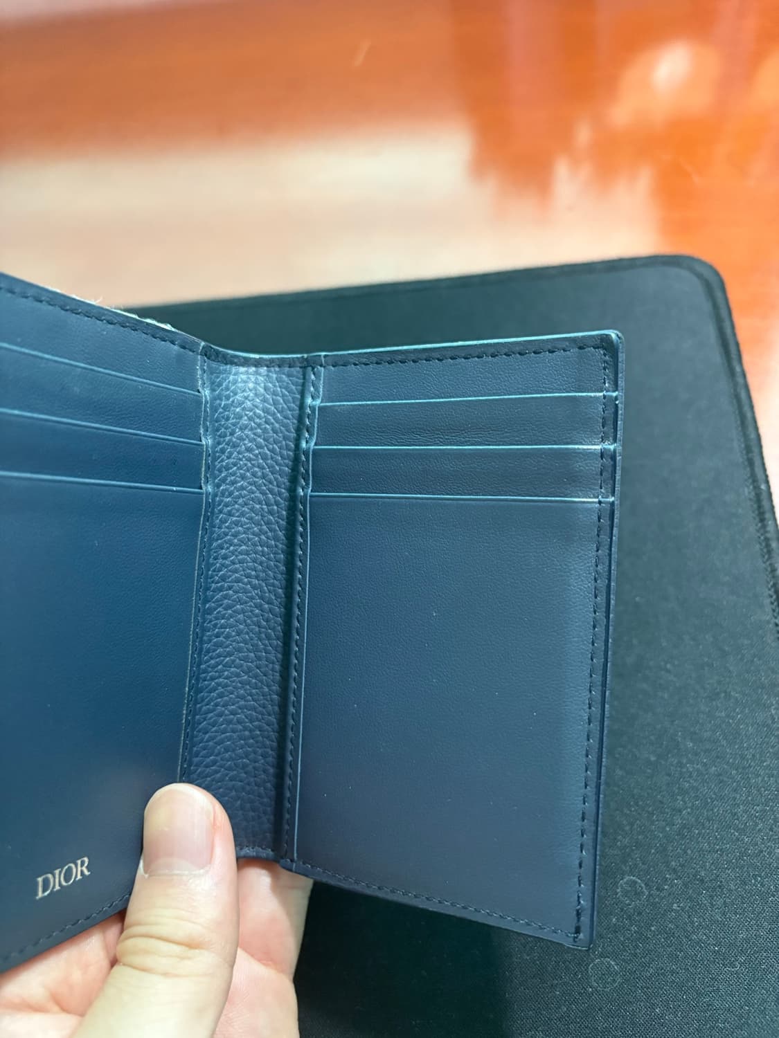 디올 오블리크 새들 오거나이저 블루 상품이미지3