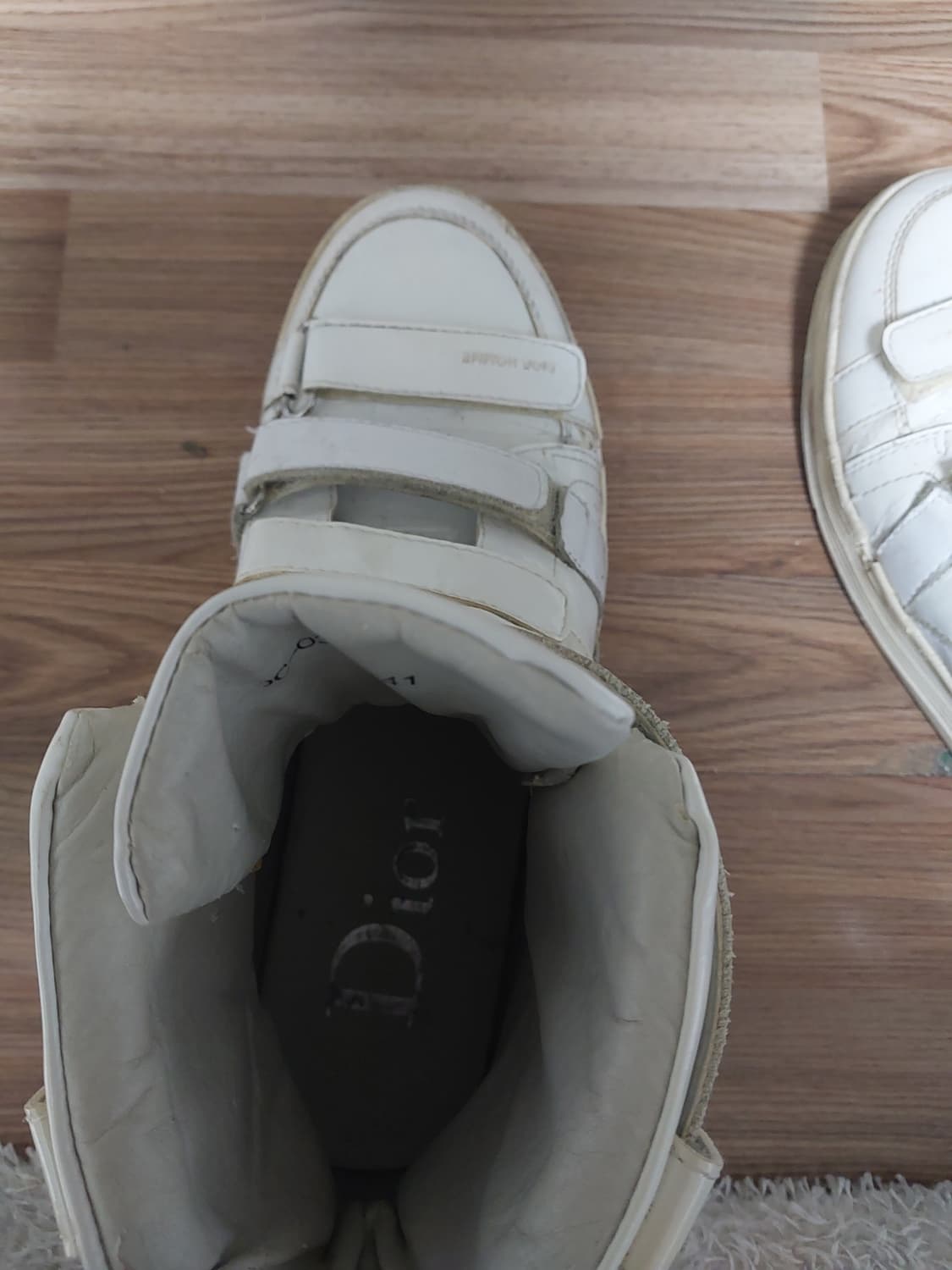 디올 옴므 AW08 화이트 벨크로 하이탑 상품이미지9