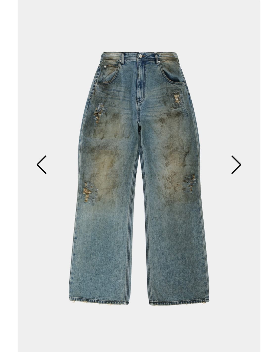 [32] 앤더슨벨 DESTROYED WIDE-LEG JEANS 상품이미지1