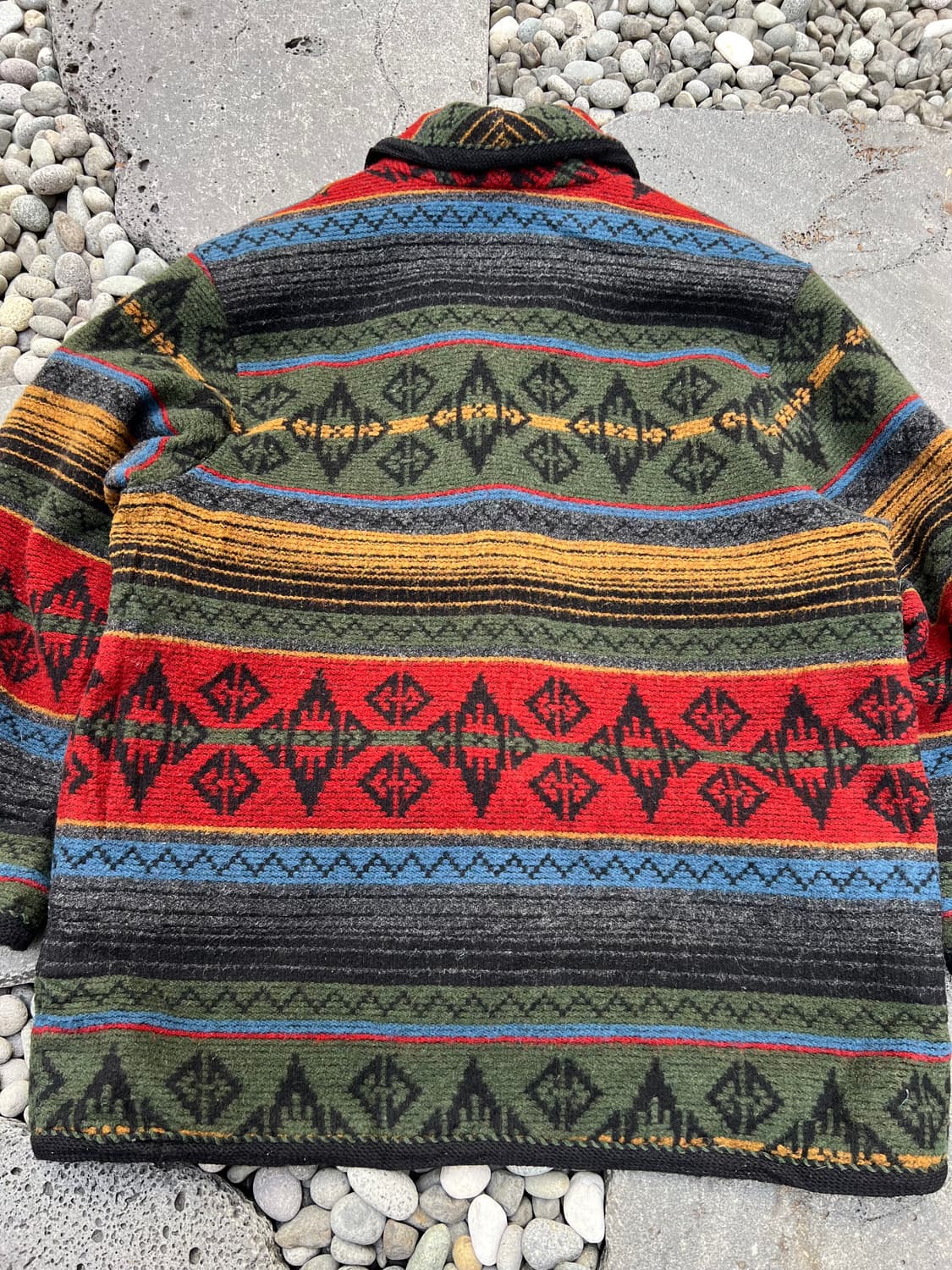 80s WOORICH NAVAJO NATIVE AZTEC 나바호울자켓 상품이미지10